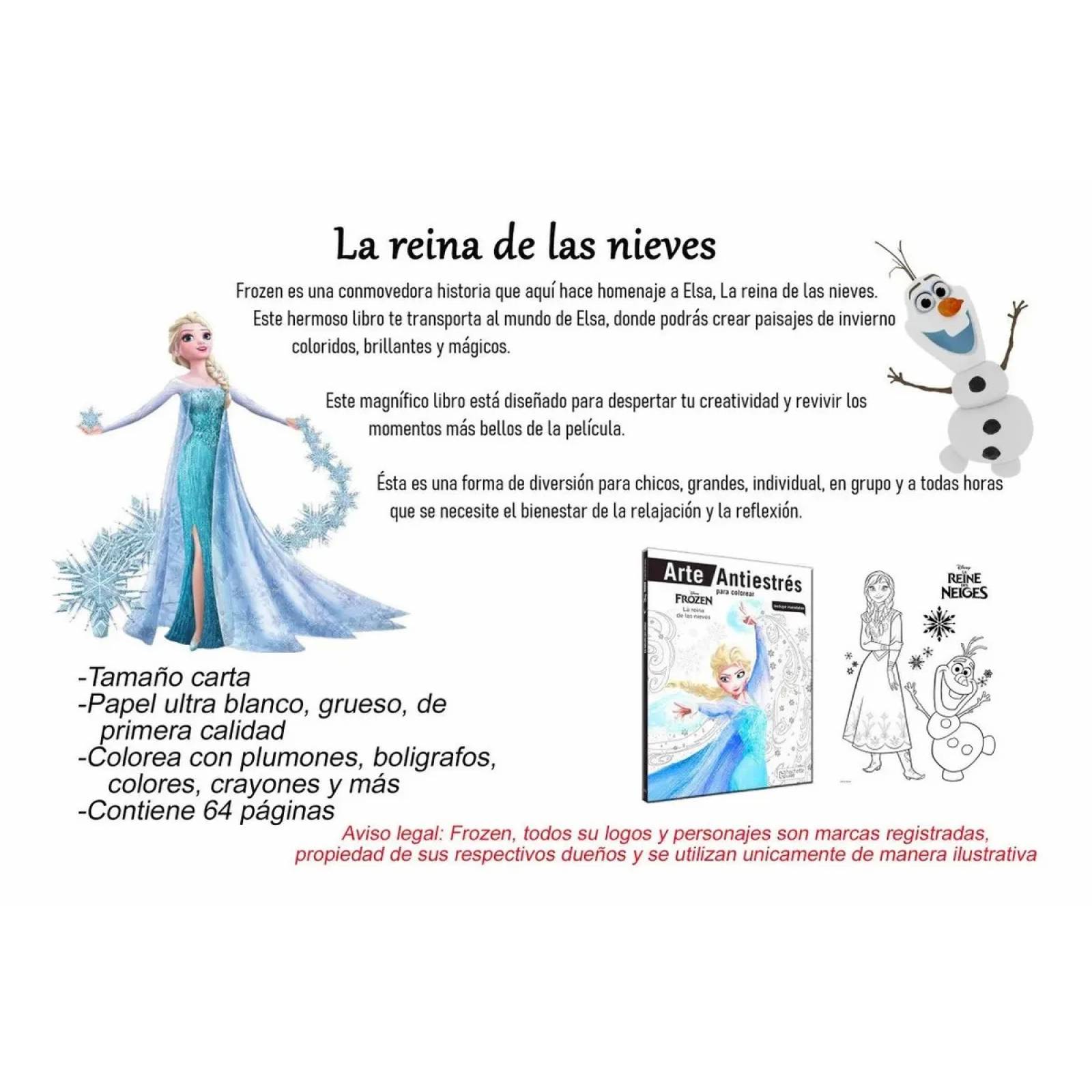 Libro Disney® Frozen Elsa P Colorear + Colores Y +