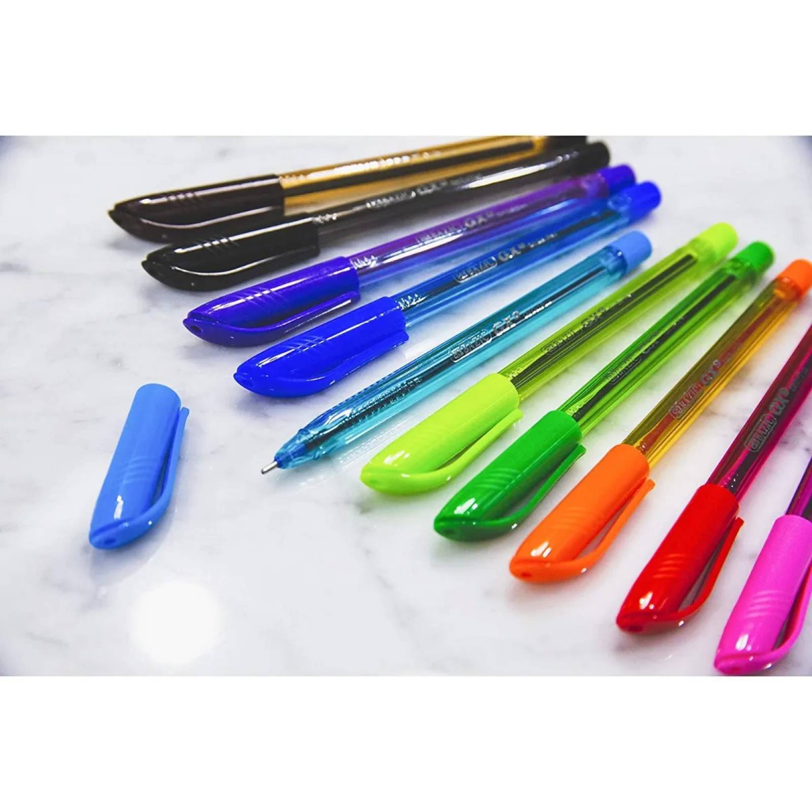 10 Plumas De Gel + Plumones Pastel Marcadores + 24 Colores