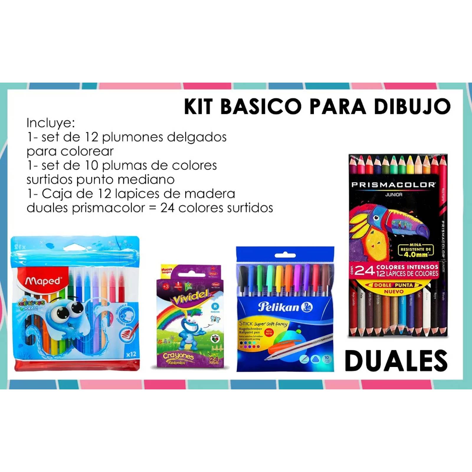 Colores Prismacolor Junior + Plumones + Plumas .-