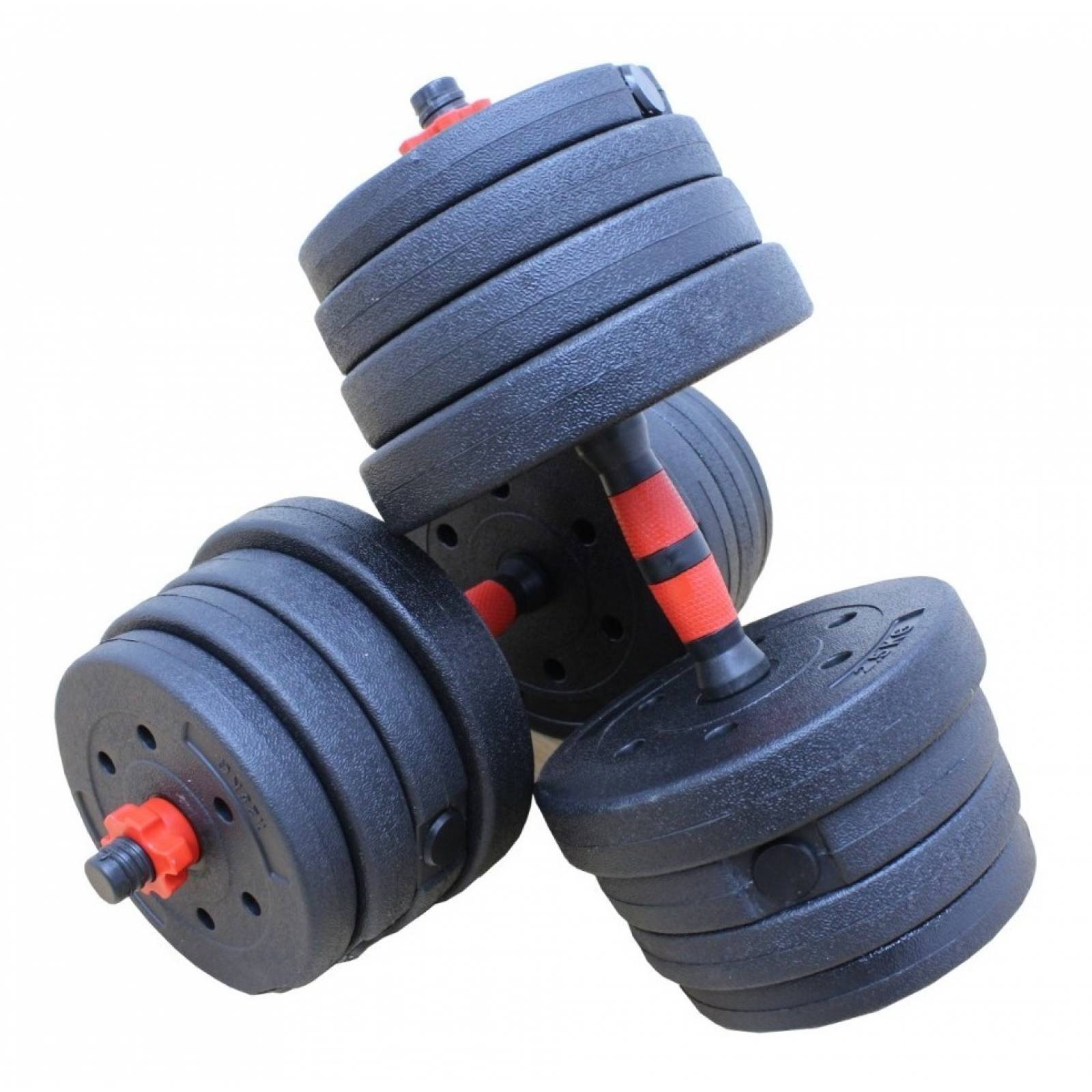 Set 2 Mancuernas Uni Barra 40kg Total Ajustable Pesa Discos 