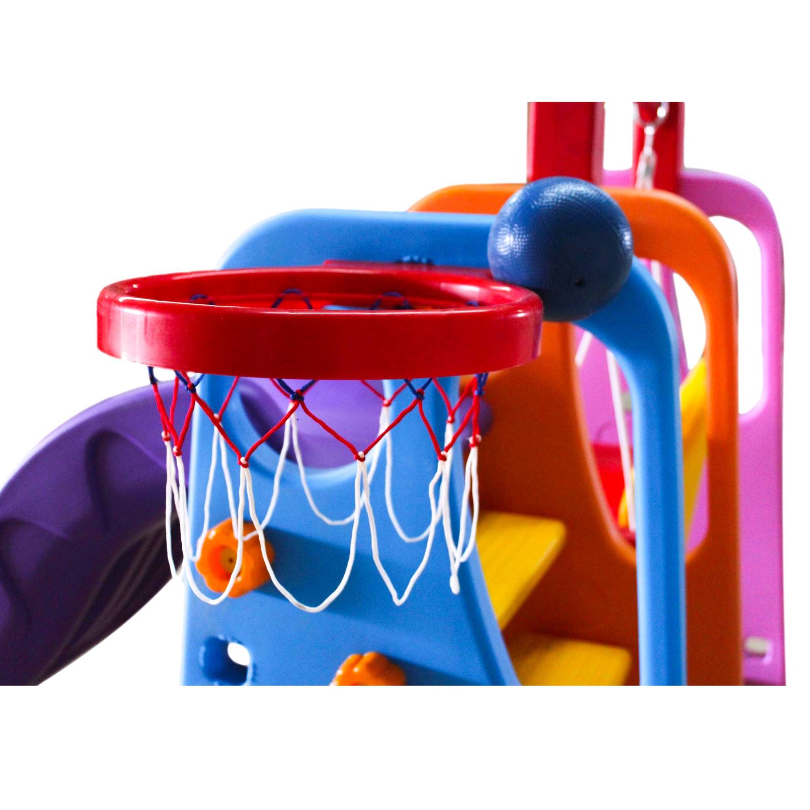 Centro Diversión Infantil Resbaladilla Columpio Canasta 2col