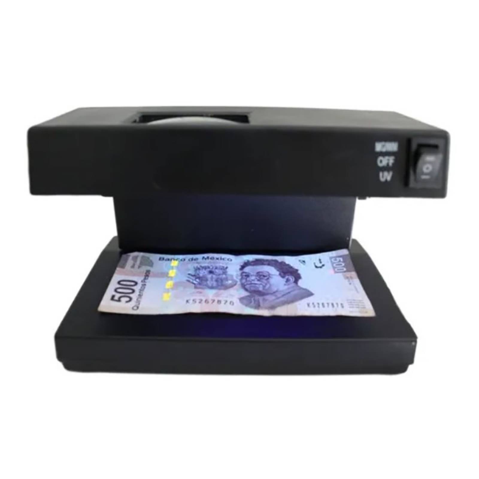 Detector De Billetes Falsos Con Lupa Y Regla 3x Led Y Uv 9w Lampara Detectora 