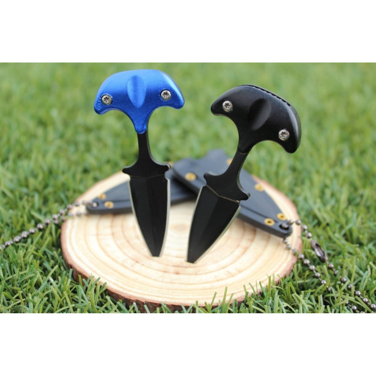 Cuchillo Navaja Collar Mini Táctico Para Defensa Personal