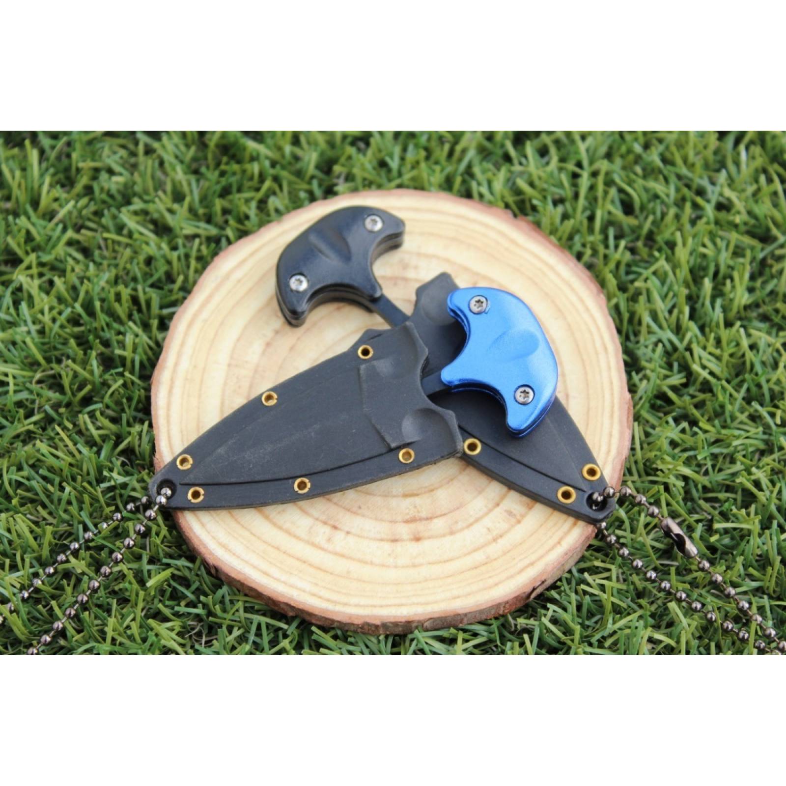 Cuchillo Navaja Collar Mini Táctico Para Defensa Personal