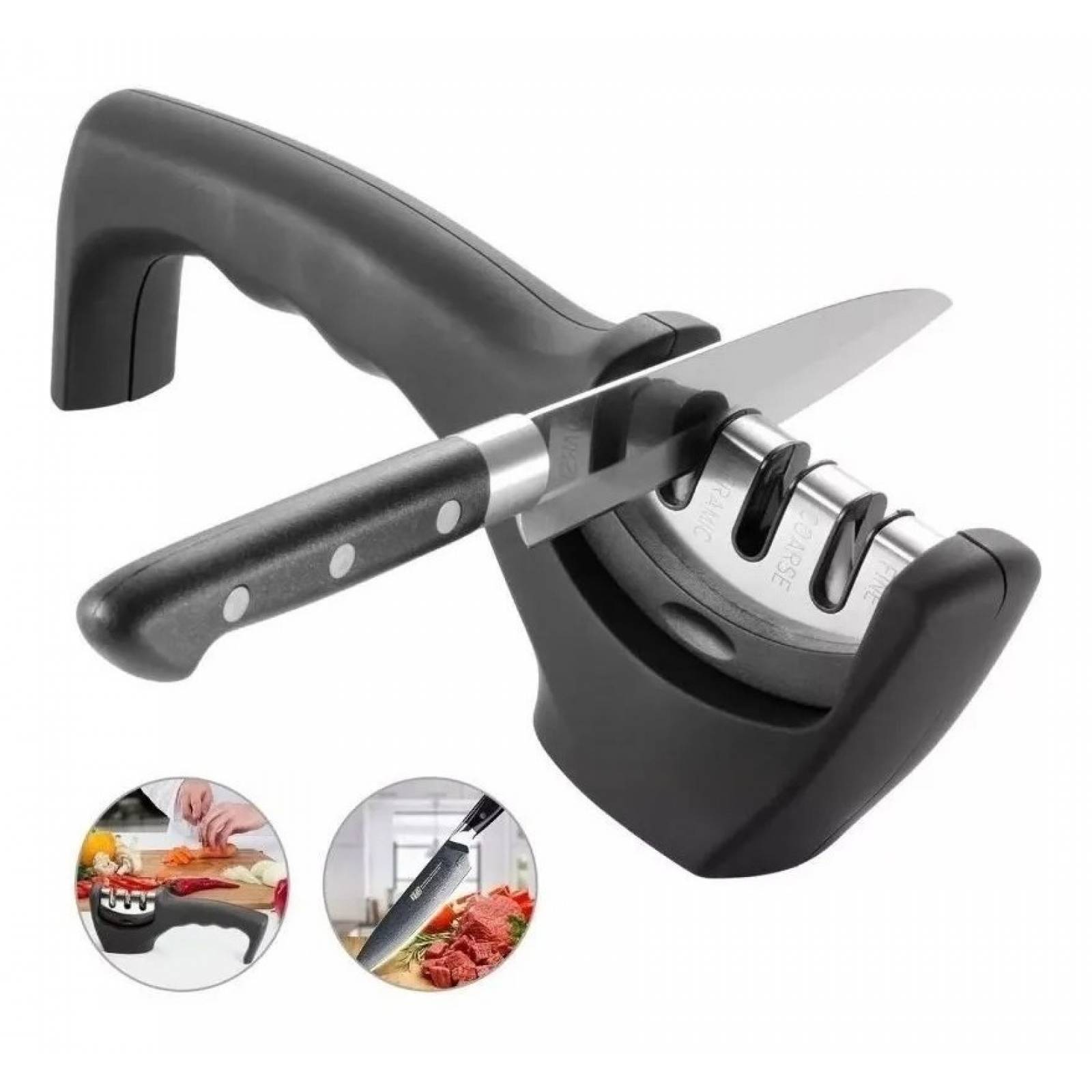 Afilador D Cuchillos Portátil 3 Etapas D Afilado Profesional