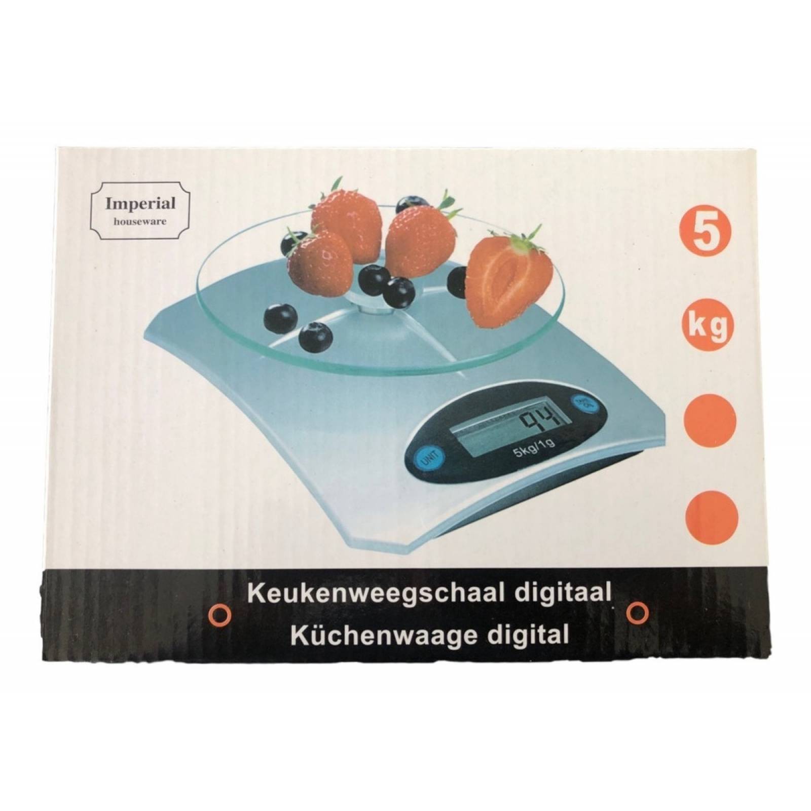 Bascula Digital De Cocina Gramera Cristal Templado 1g A 5kg