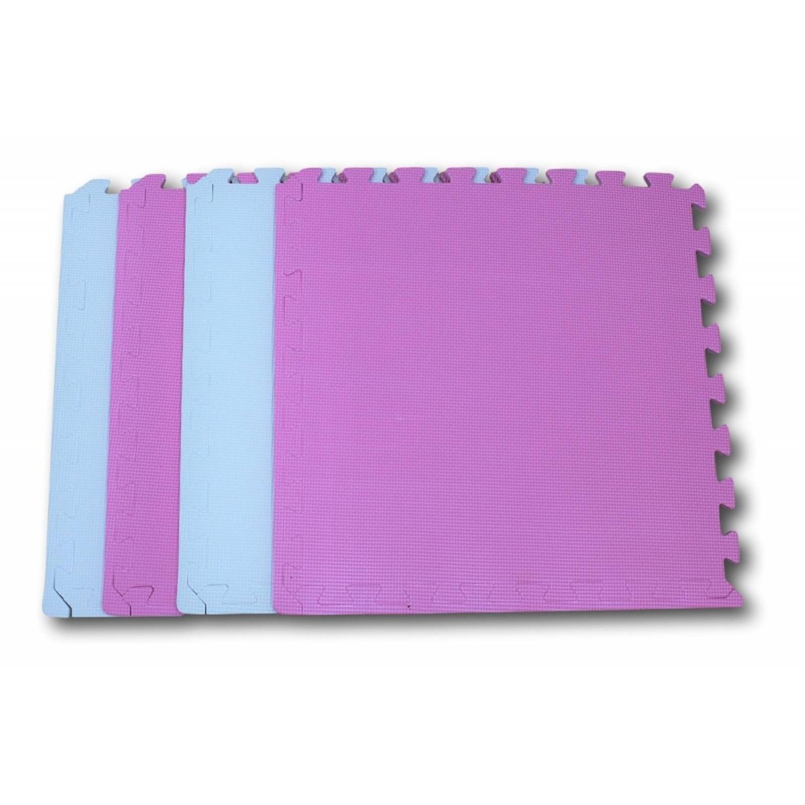 Tapete Piso Foamy Niños 4 Mts Cuadrados 16 Piezas Rosa bco