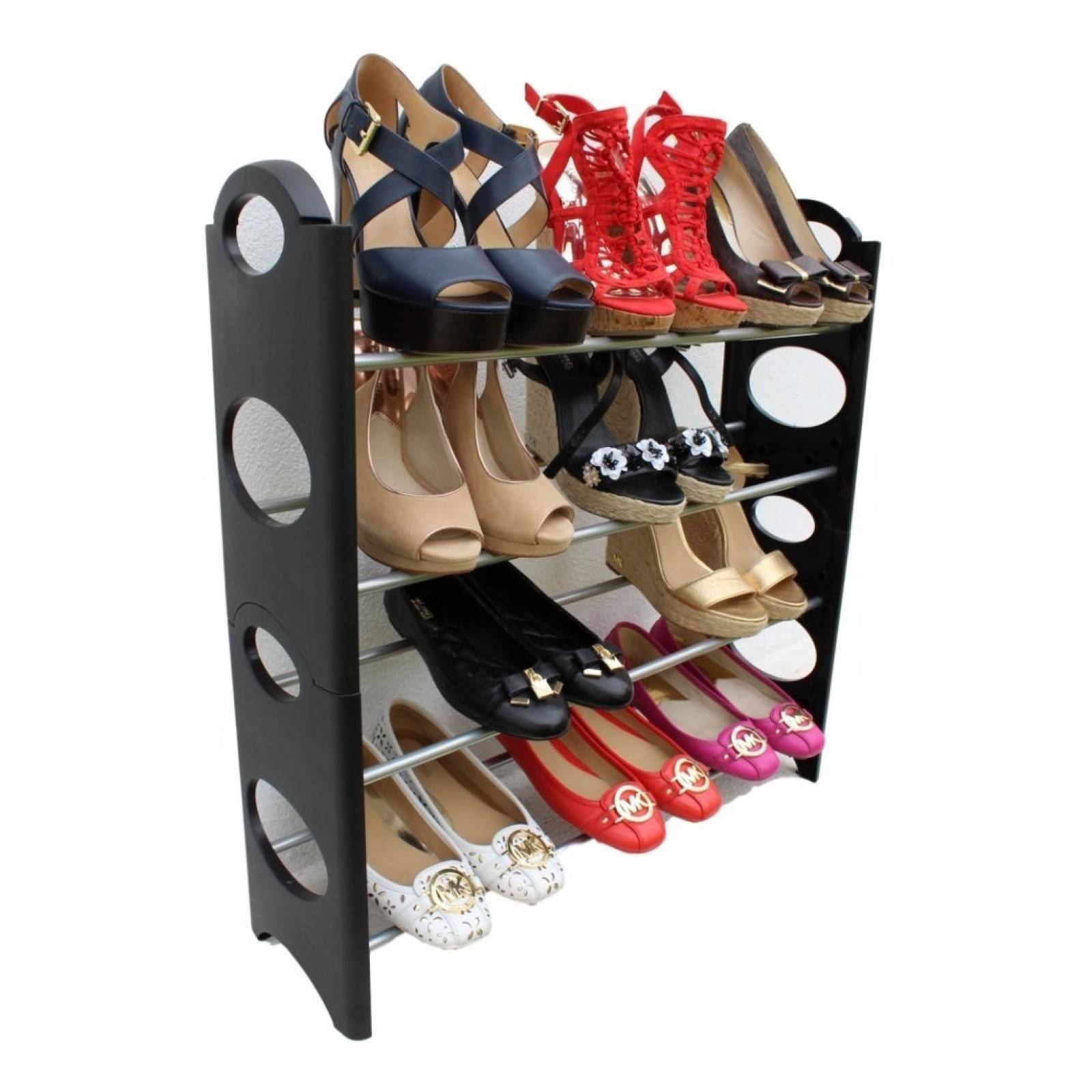 Zapatera Organizador Rack 4 Niveles Facil De Armar 12 Pares Zapatos Modular Envio Gratis