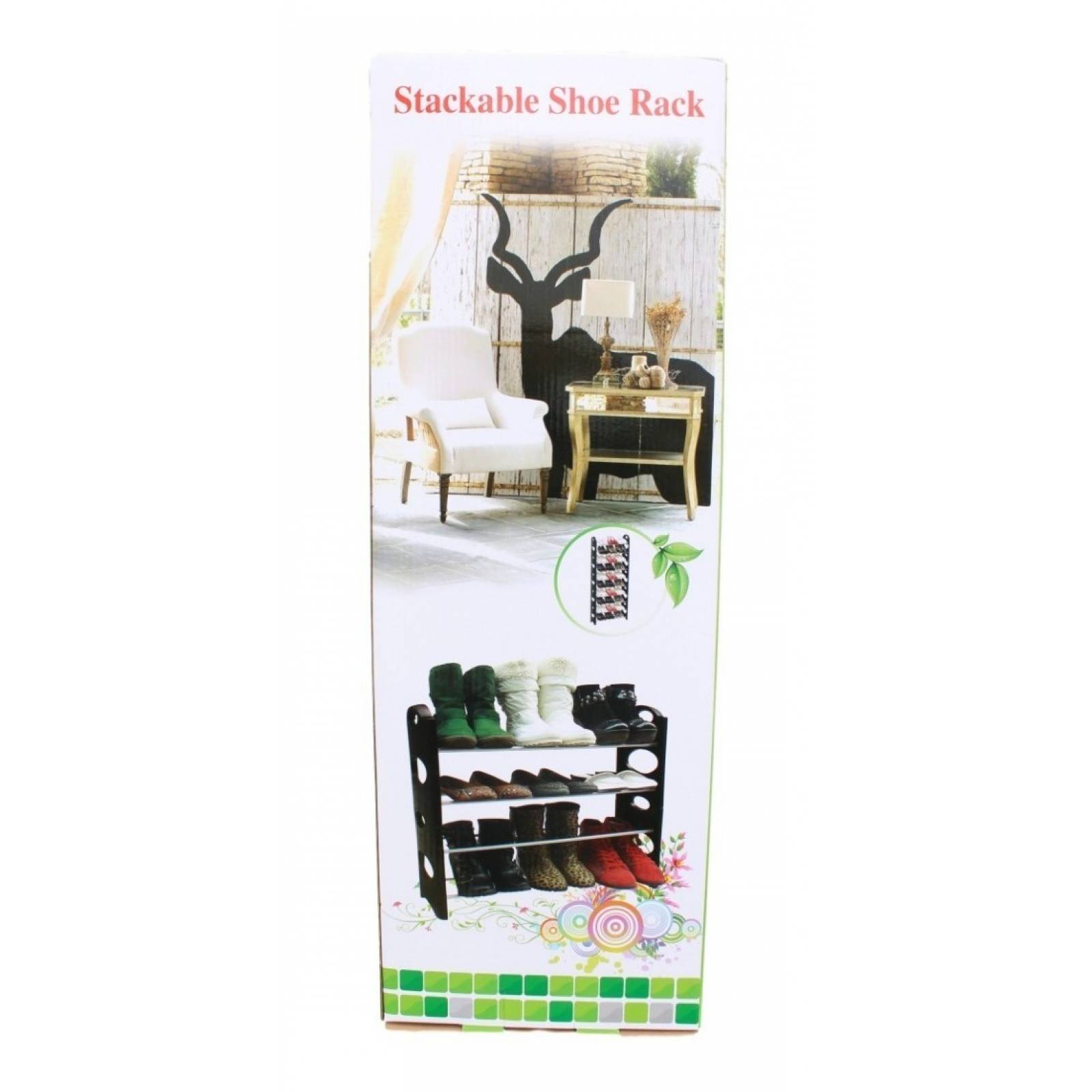 Zapatera Organizador Rack 4 Niveles Facil De Armar 12 Pares Zapatos Modular Envio Gratis