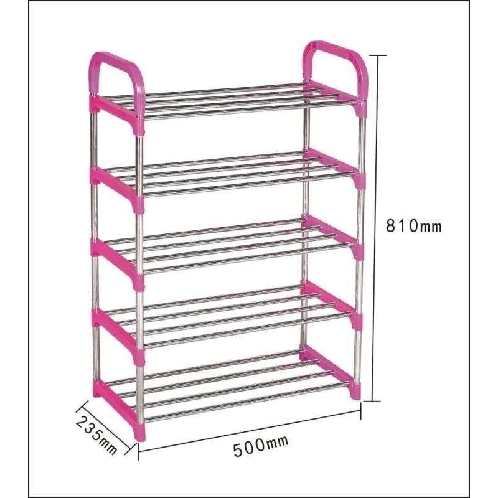 Zapatera 15 Pares Armable 5 Niveles Organizador Rack Zapatos