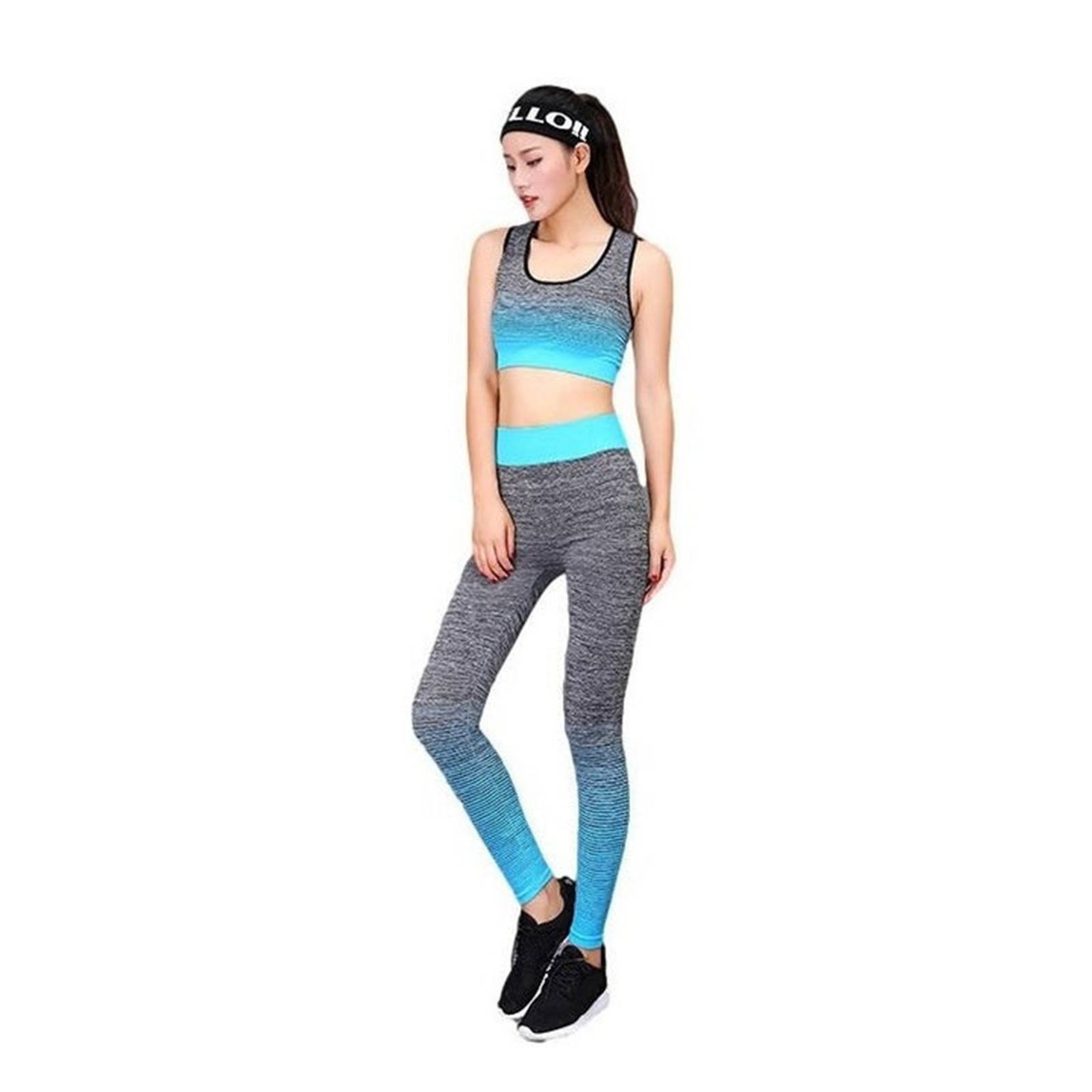 Set Legging Top Sin Manga Ropa Deportiva Fitness Conjunto 