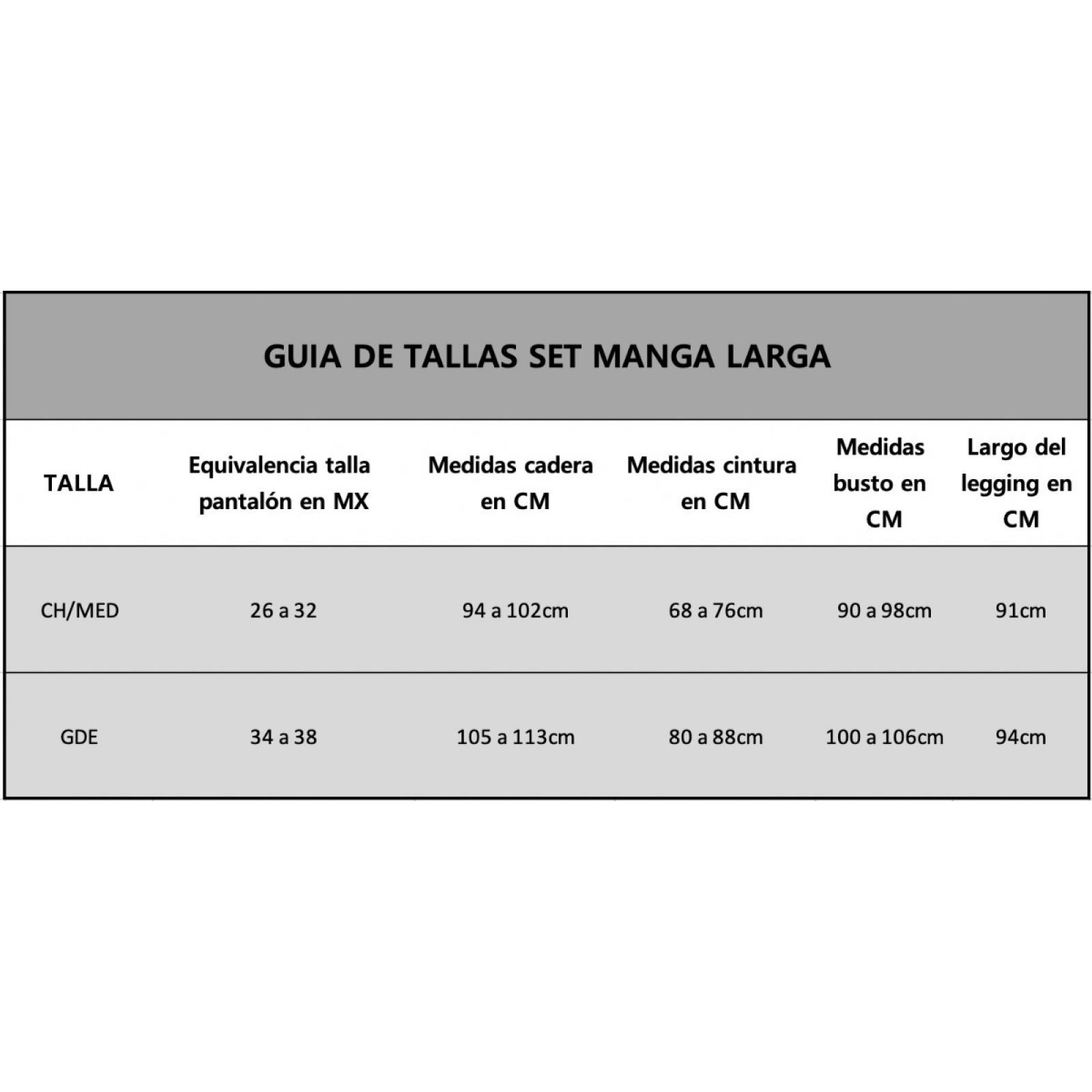 Set Leggings Top Larga Ropa Deportiva Fitness Conjunto Shirt