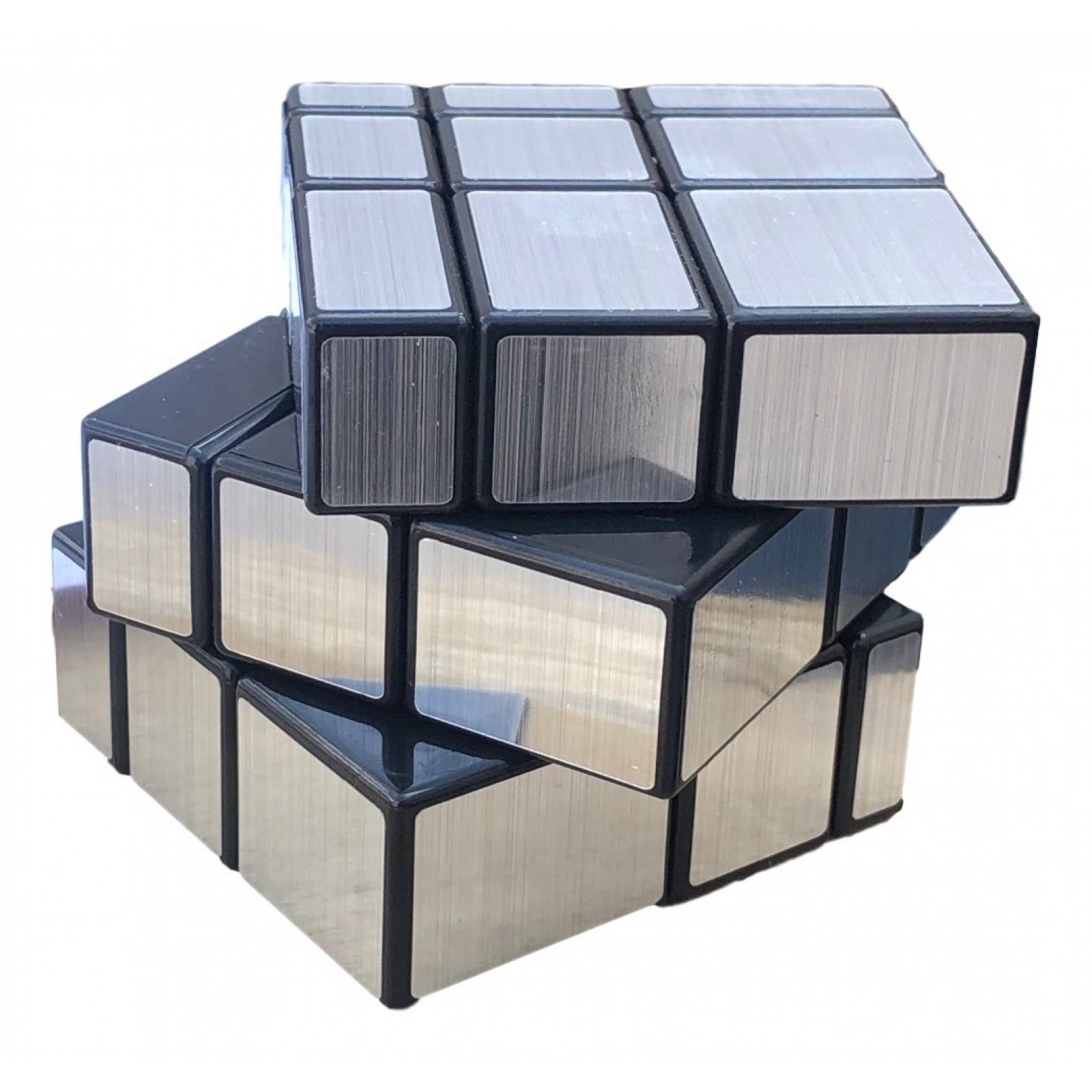 Cubo Rubik Magico Espejo Plateado 3x3 Cube Mirror 58cm
