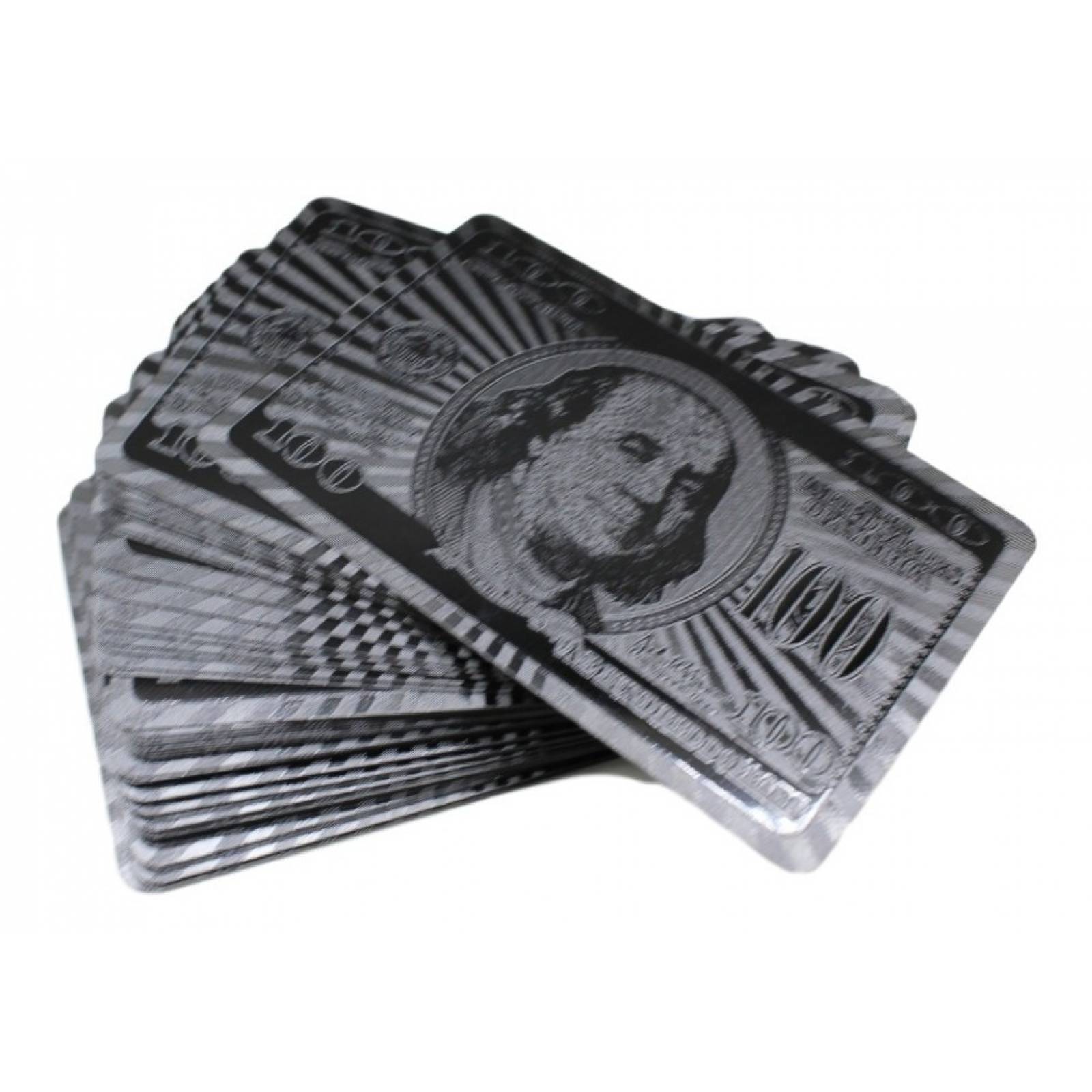 Baraja Negra Poker Black 100 Dolares Cartas 