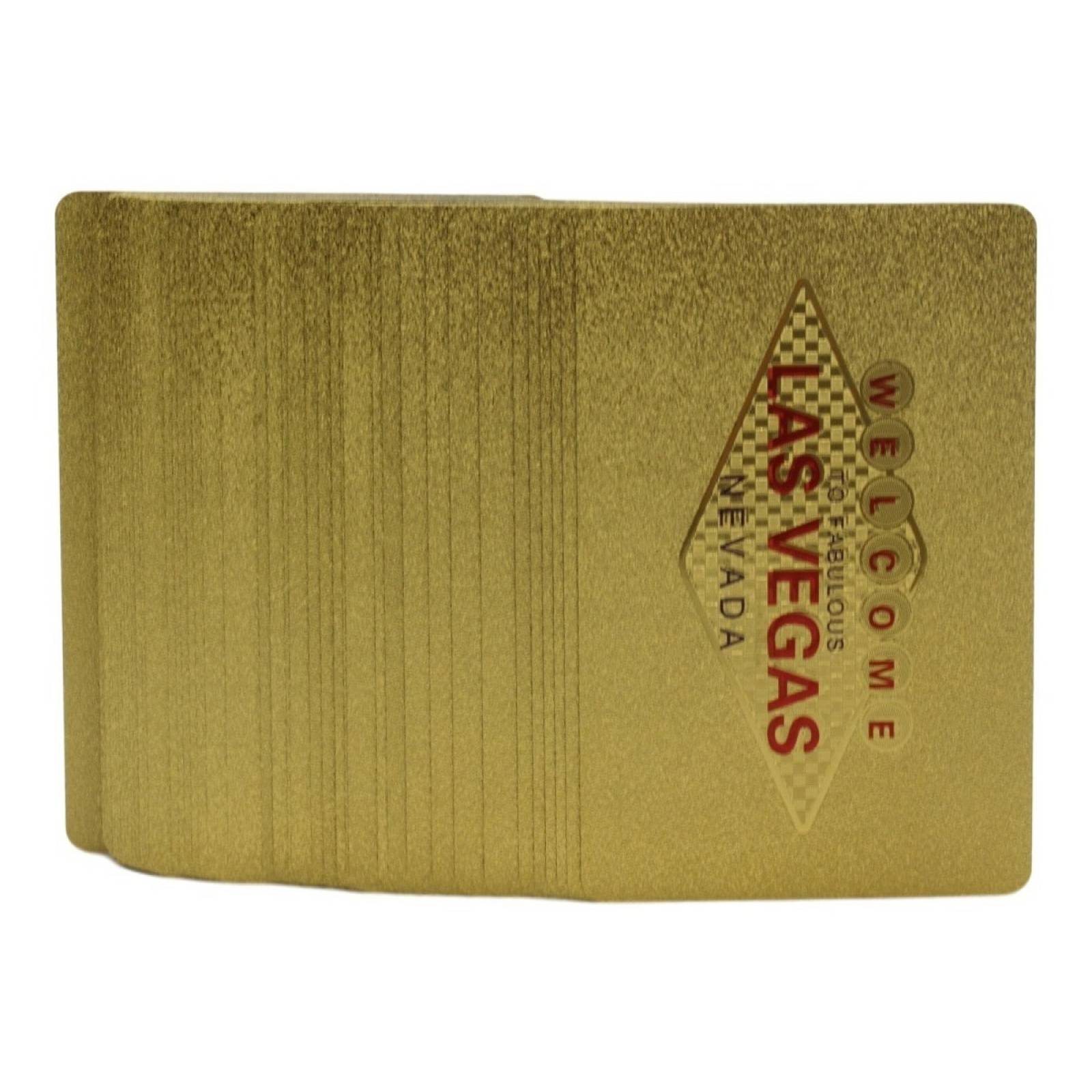 Baraja Dorada Poker Gold Vegas Cartas Luxury