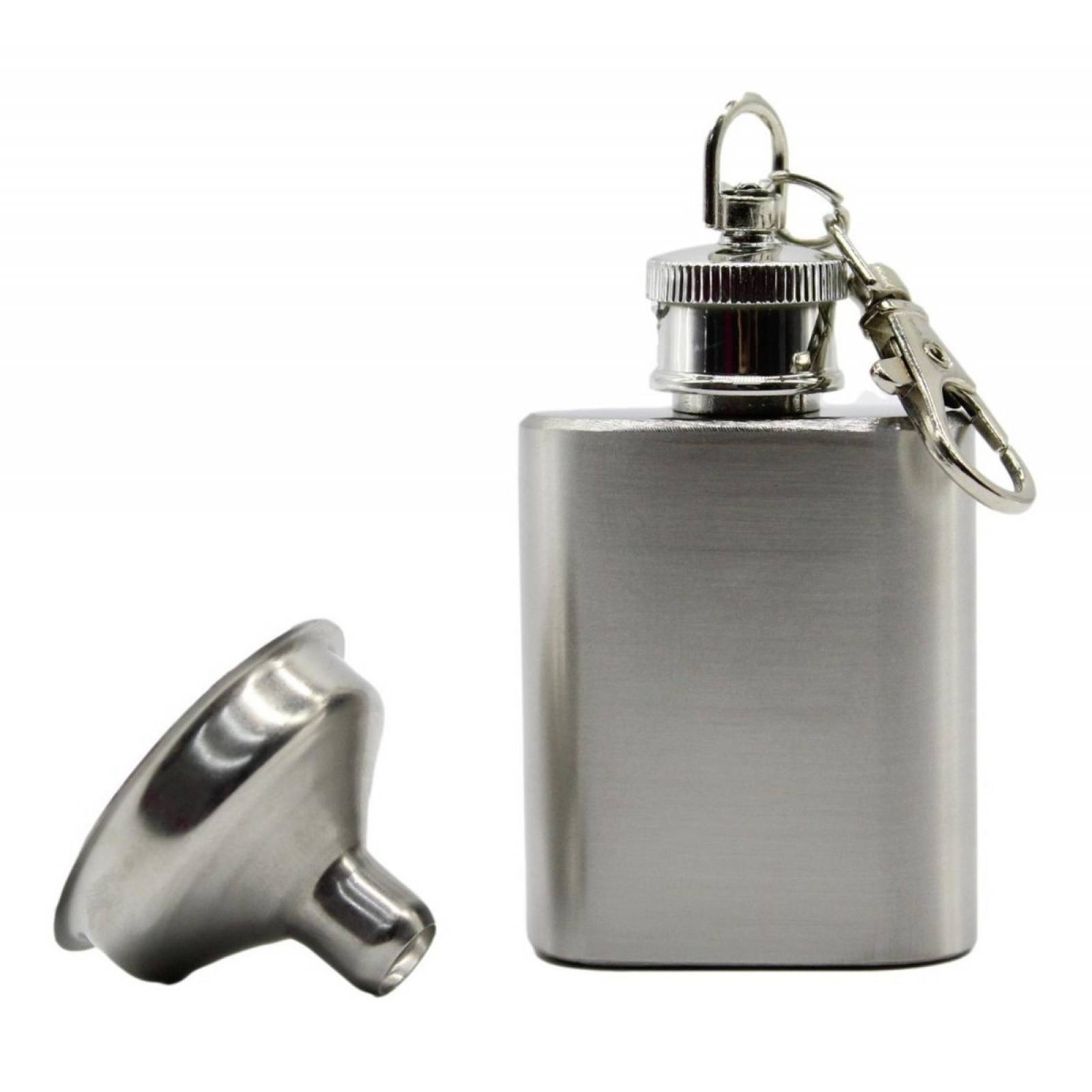 Llavero Licorera Anforita 1oz Acero Inoxidable Con Embudo
