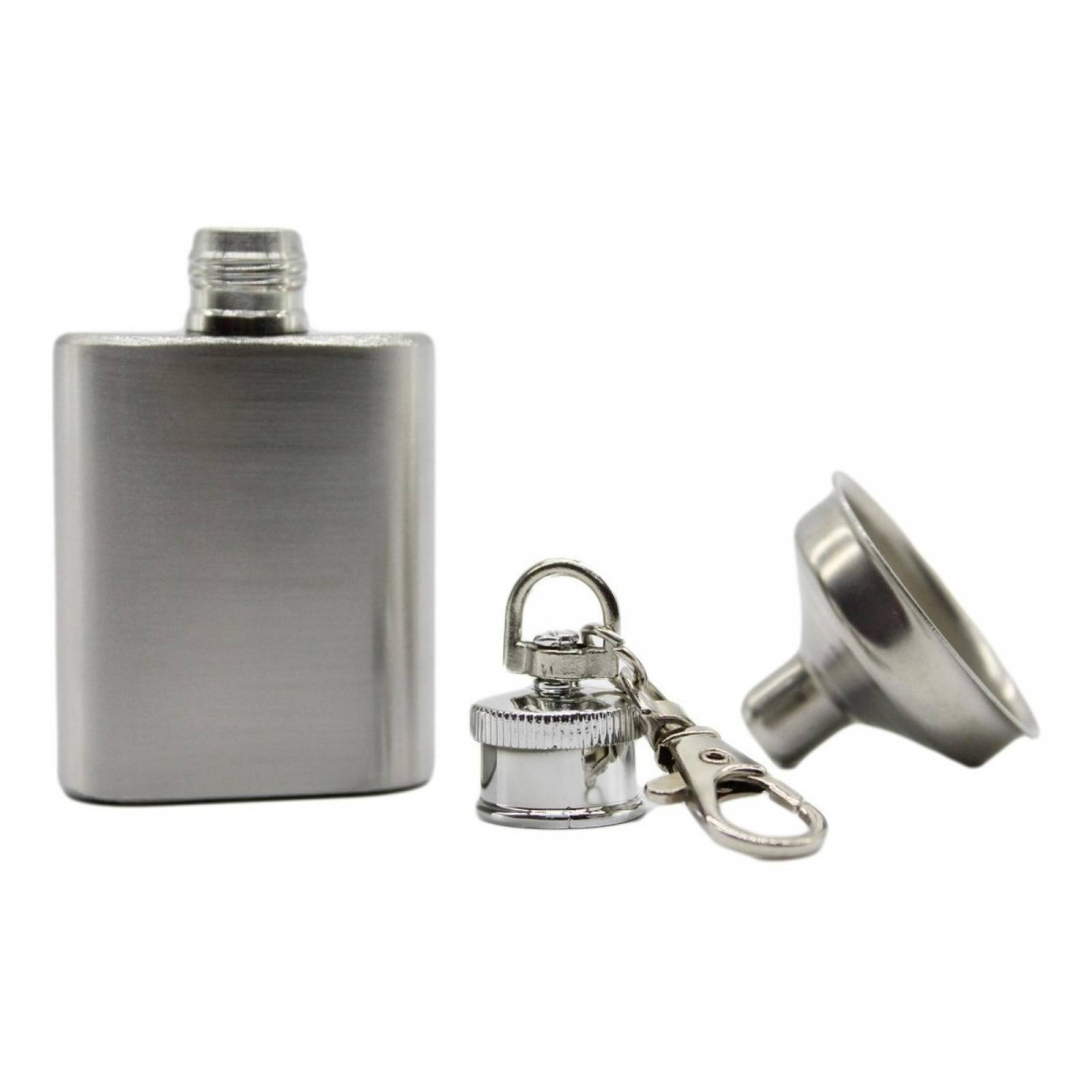 Llavero Licorera Anforita 1oz Acero Inoxidable Con Embudo