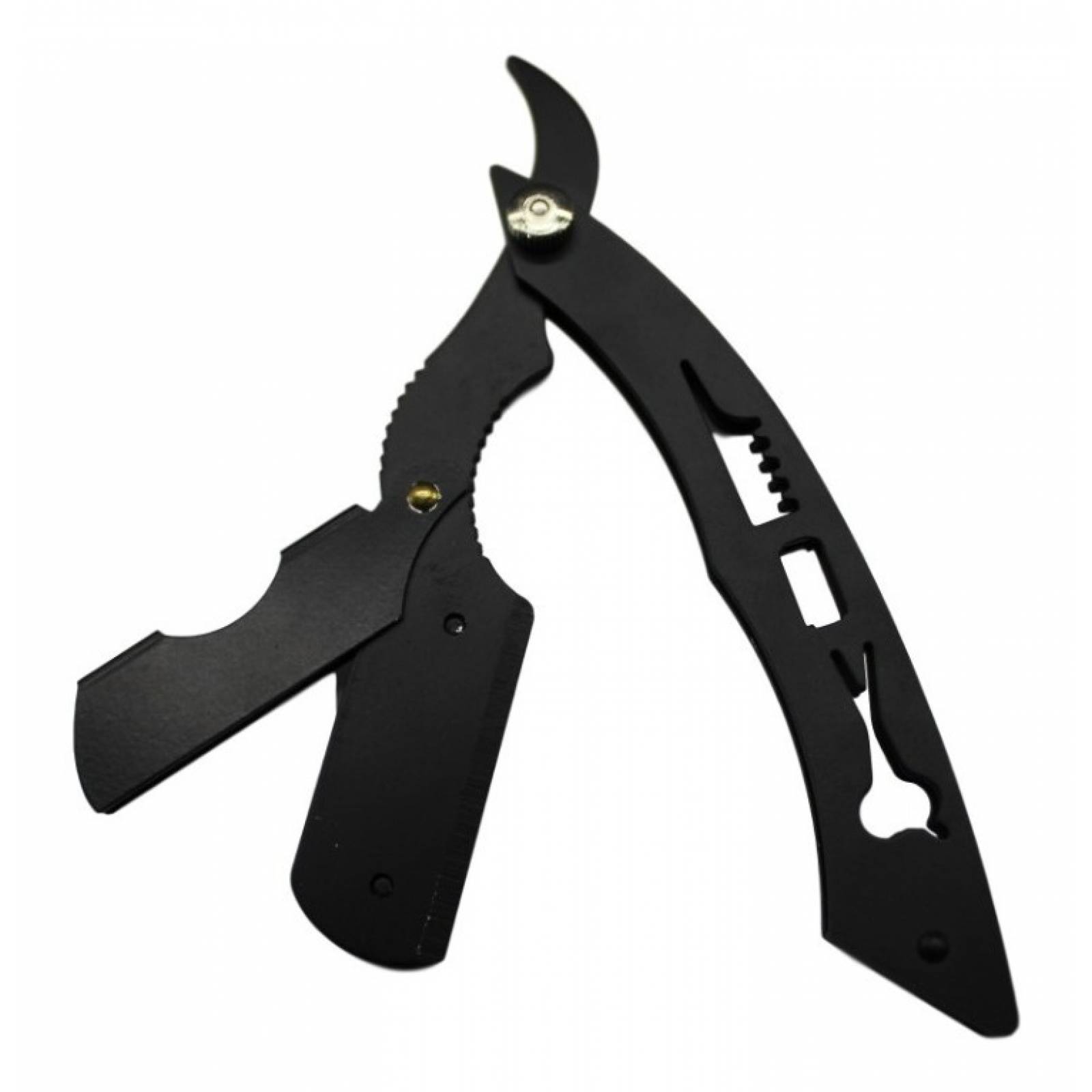 Porta Navaja Barbero Acero Inox Negra Peluquero Alta Calidad