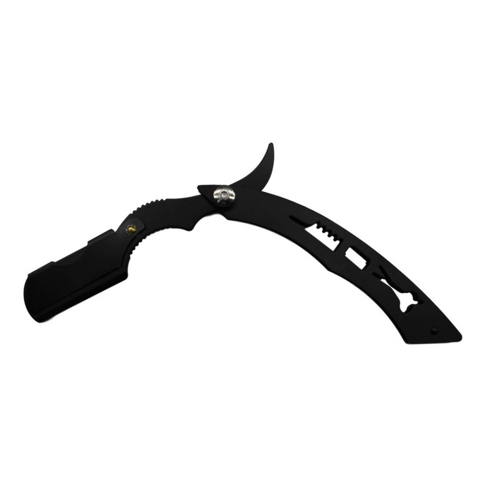 Porta Navaja Barbero Acero Inox Negra Peluquero Alta Calidad