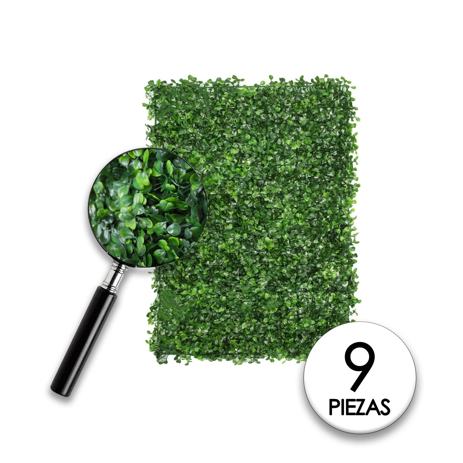 9pzs Follaje Artificial Para Muro Verde Follaje Sintético