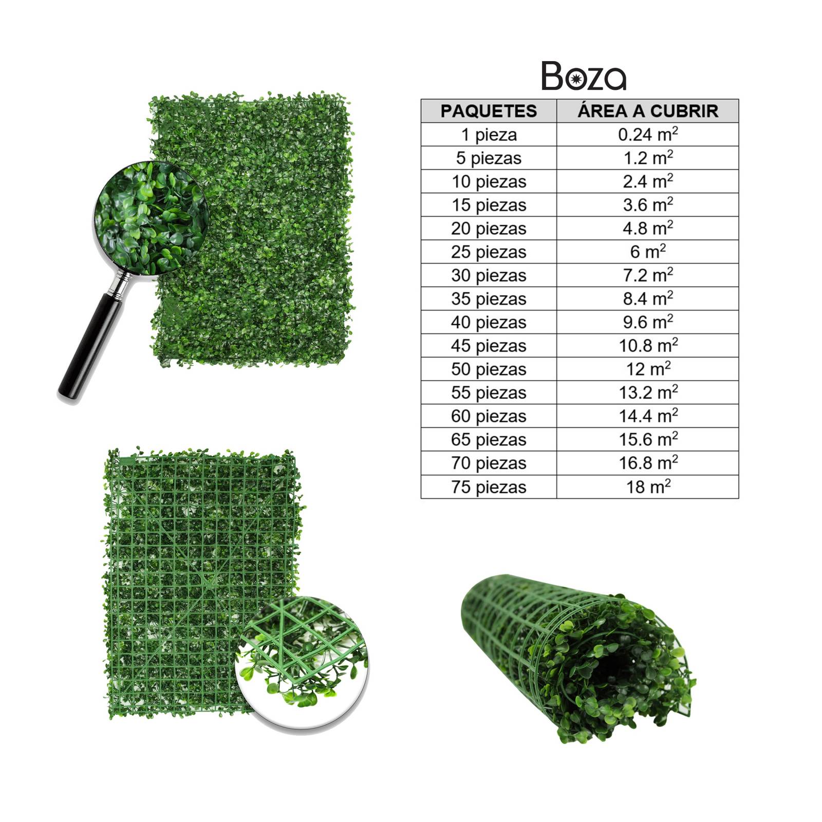 9pzs Follaje Artificial Para Muro Verde Follaje Sintético