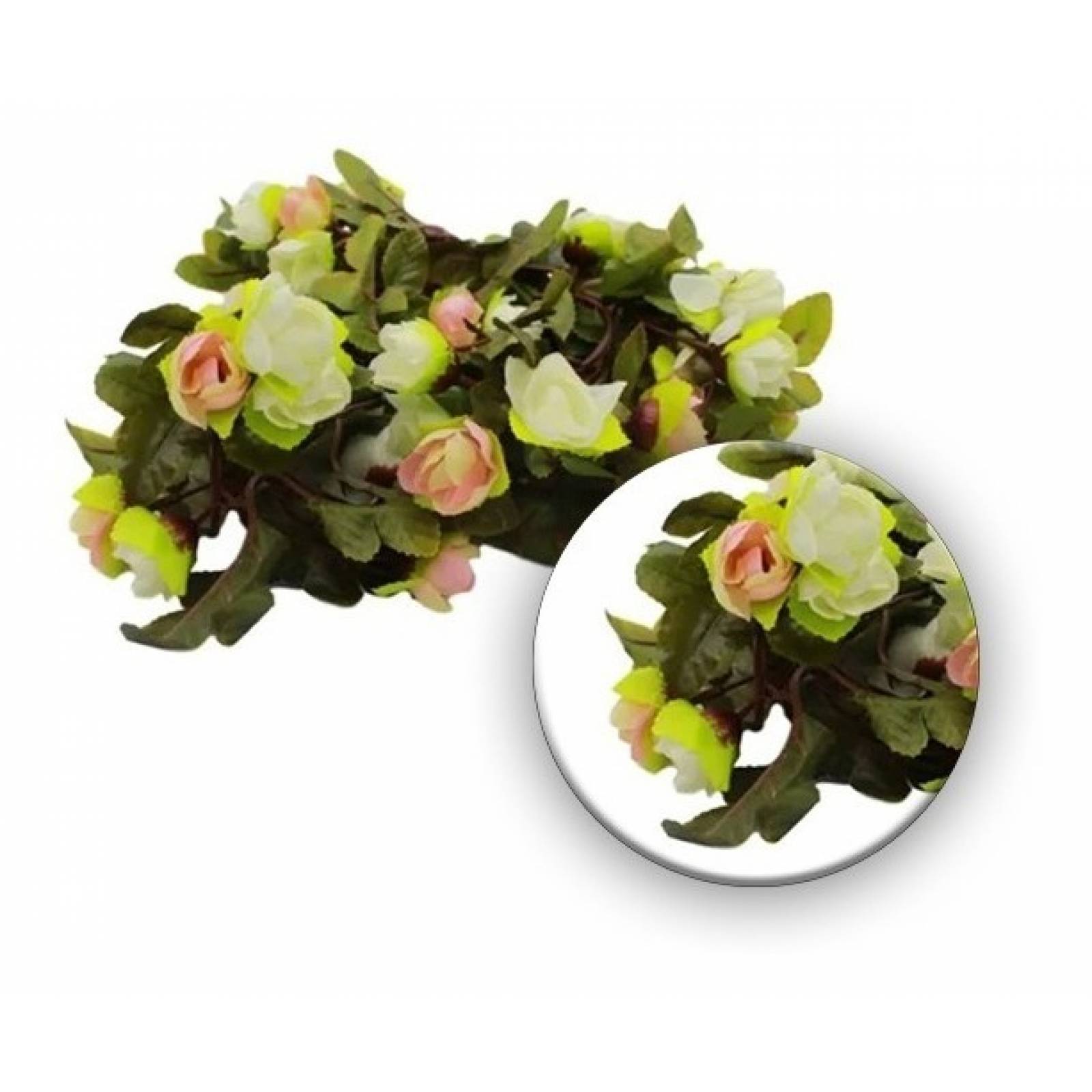 Guia Rosas Enredadera 22mts Decoración Flor Artificial    