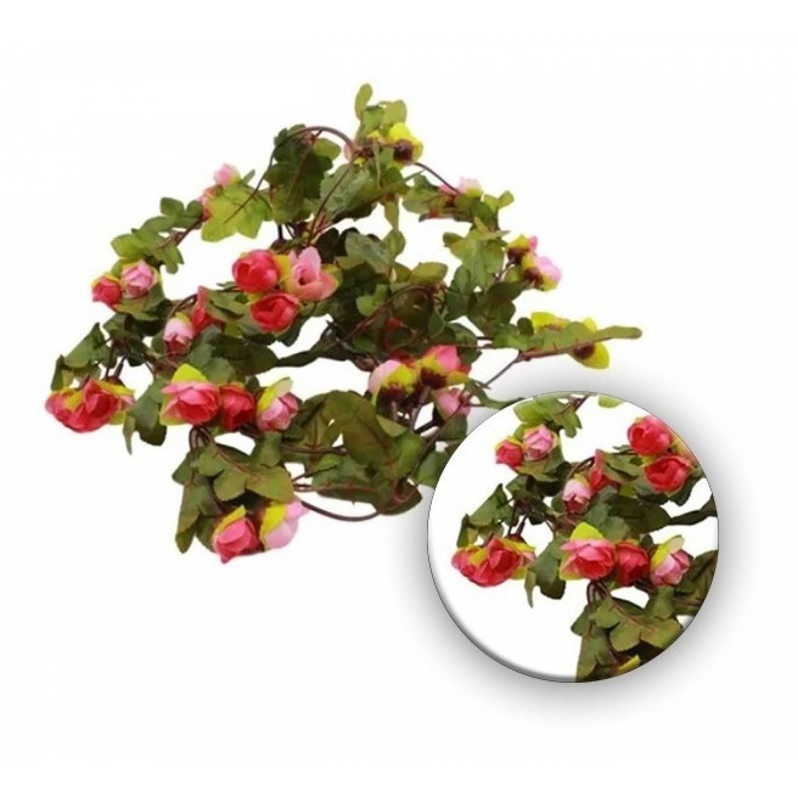 Guia Rosas Enredadera 22mts Decoración Flor Artificial    