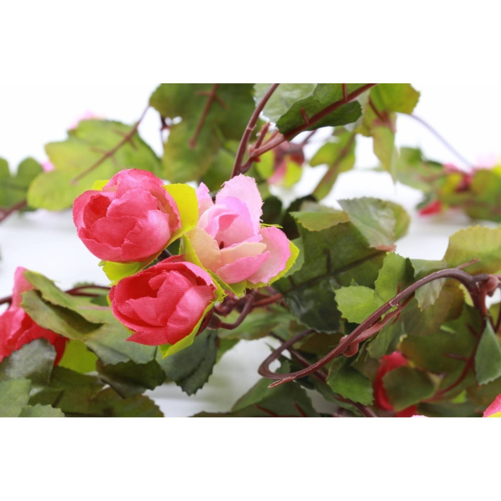 Guia Rosas Enredadera 22mts Decoración Flor Artificial    
