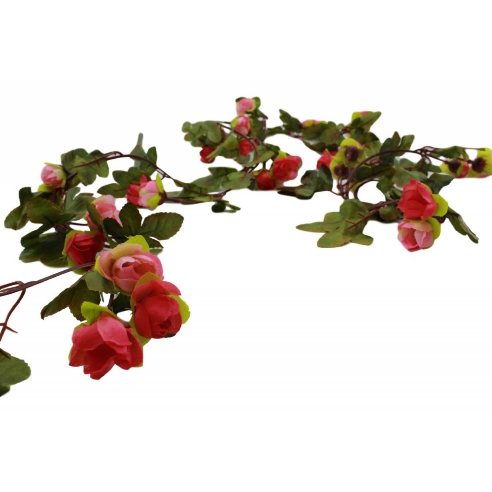 Guia Rosas Enredadera 22mts Decoración Flor Artificial    
