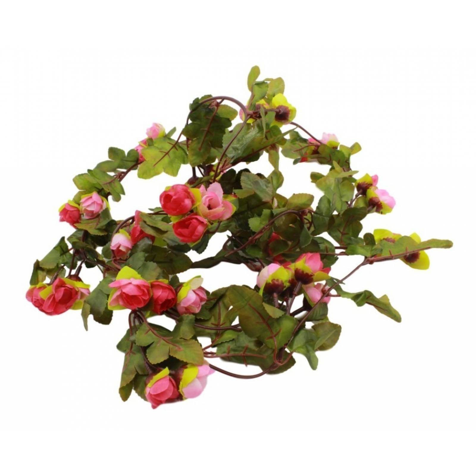 Guia Rosas Enredadera 22mts Decoración Flor Artificial    