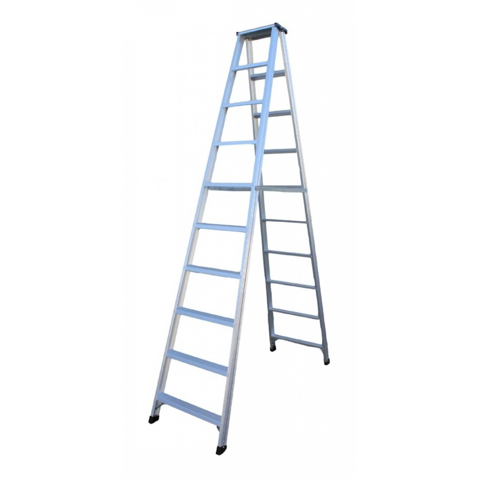 Escalera Doble Tijera de Aluminio 29m 10 Peldaños Escalon 