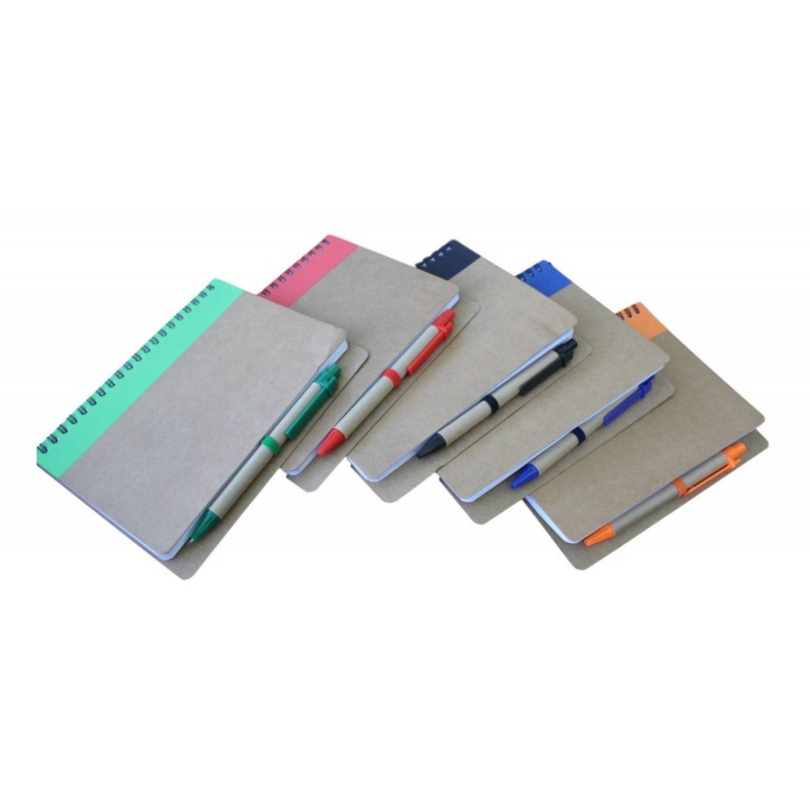  Libreta Cuaderno Ecologico 1 2 Carta Pasta Dura Con Bolígrafo 13 X 18cm 70 Hojas