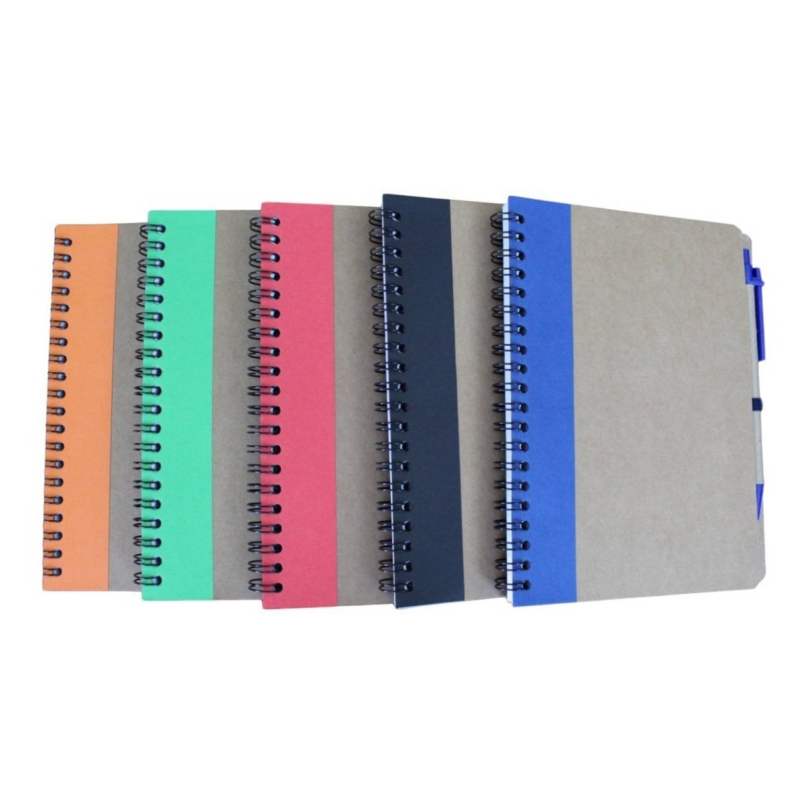  Libreta Cuaderno Ecologico 1 2 Carta Pasta Dura Con Bolígrafo 13 X 18cm 70 Hojas