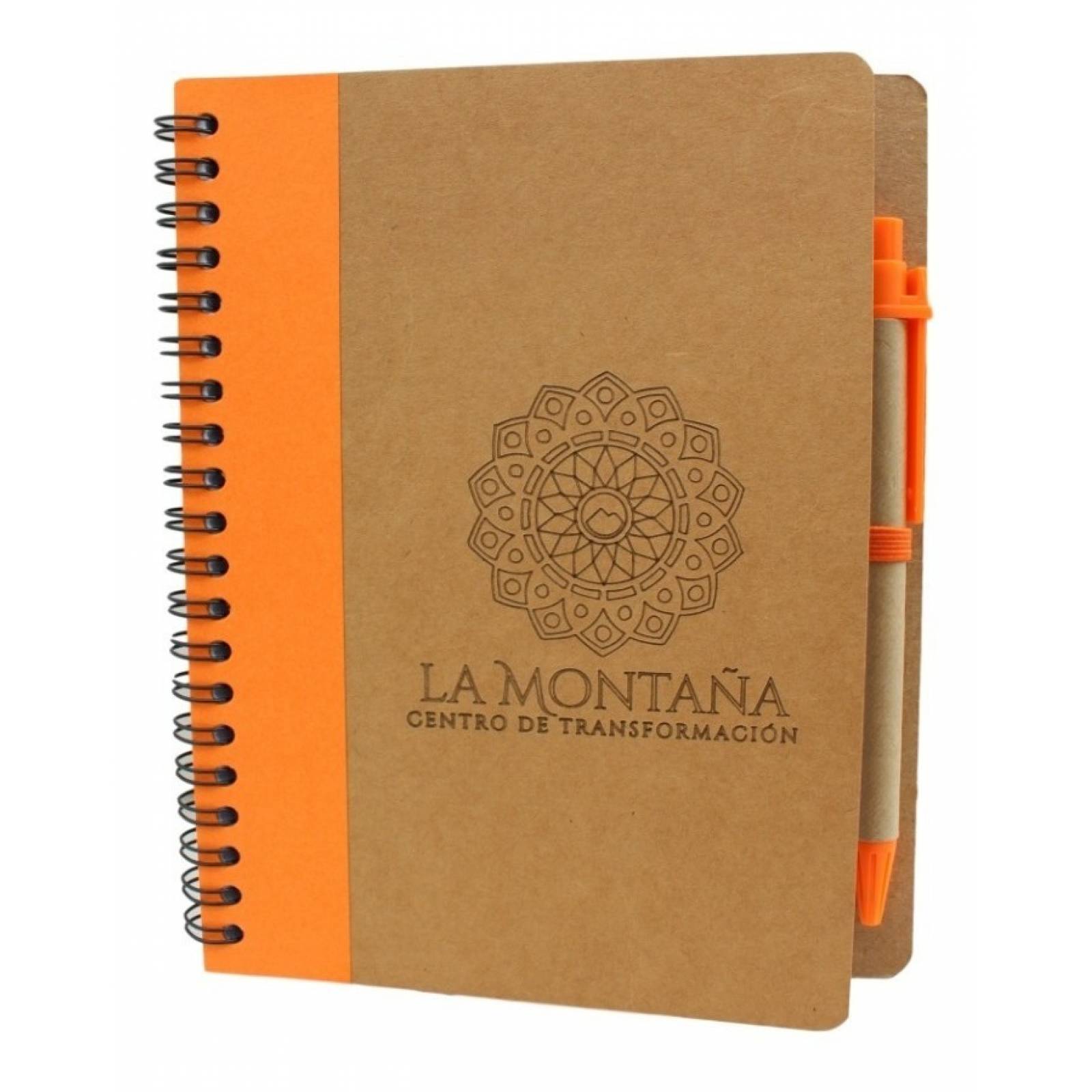 Libreta Cuaderno Ecologico 1 2 Carta Pasta Dura Con Bolígrafo 13 X 18cm Grabado Laser 70 Hojas 50 Piezas 