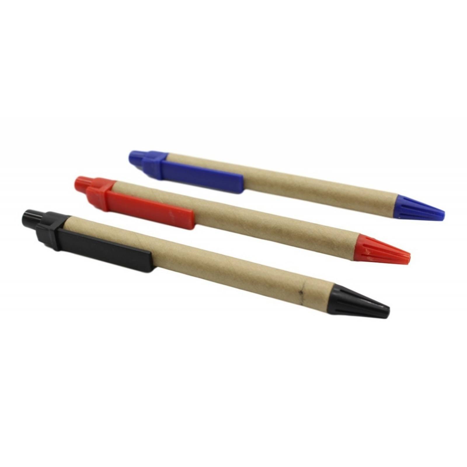 Pluma Boligrafo Ecologica Carton 200 Piezas