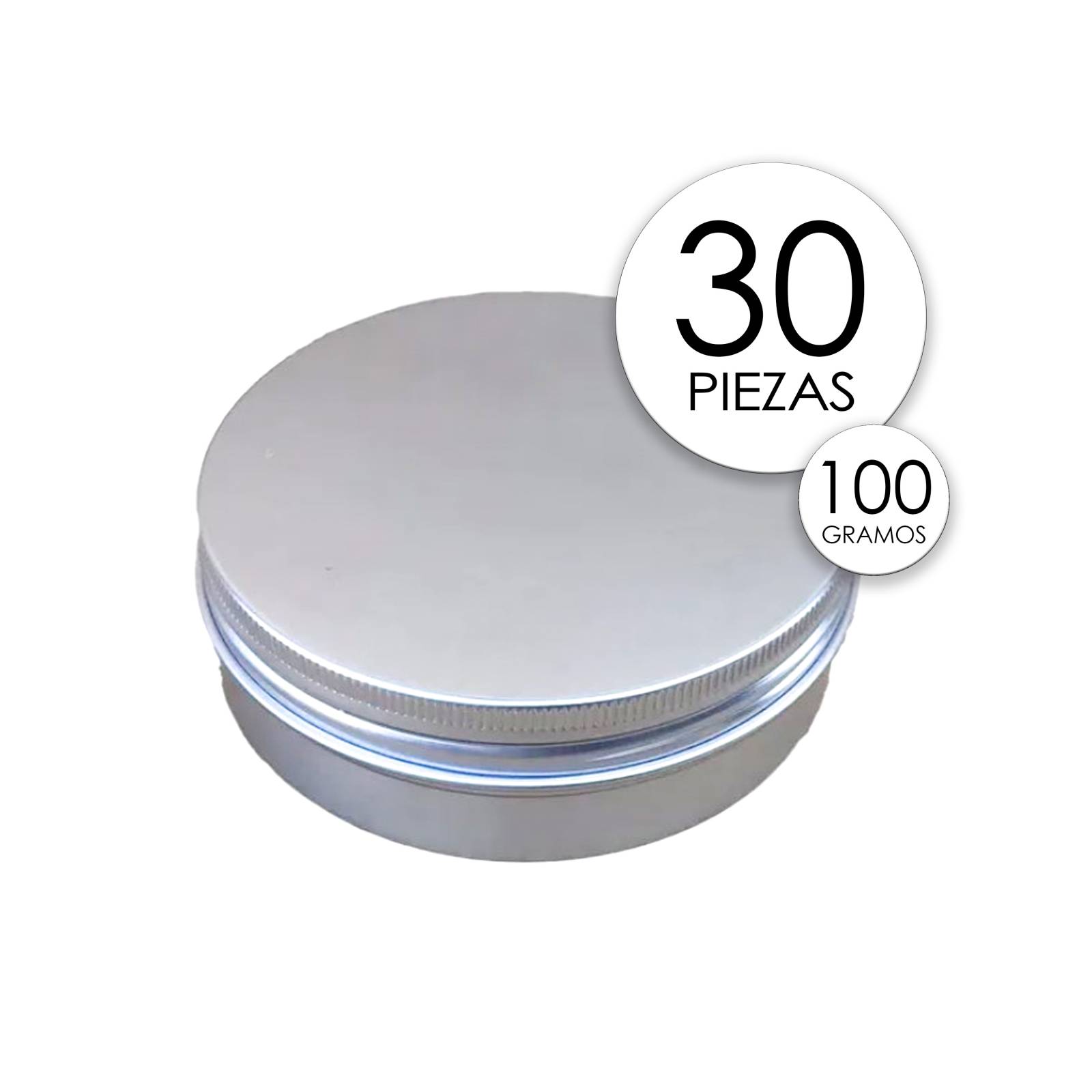 Lata Aluminio Crema Pomadera Envase 100g 35oz 30pzas Envio
