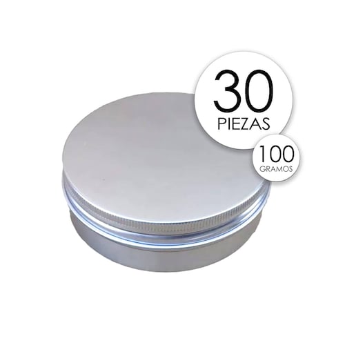 Lata Aluminio Crema Pomadera Envase 100g 35oz 30pzas Envio
