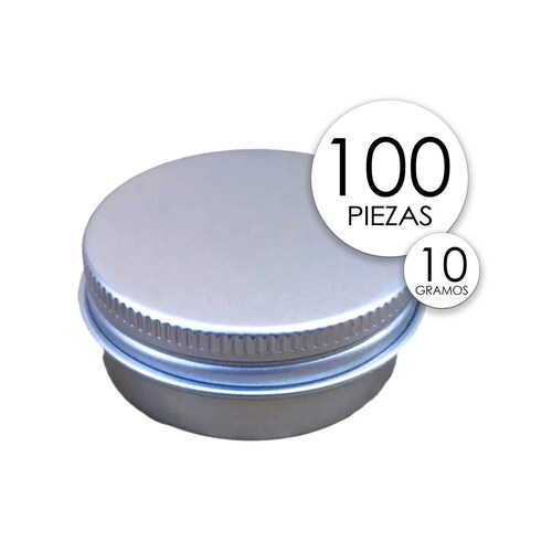 Lata Aluminio Crema Pomadera Envase 10g 035oz 100pzas Envio