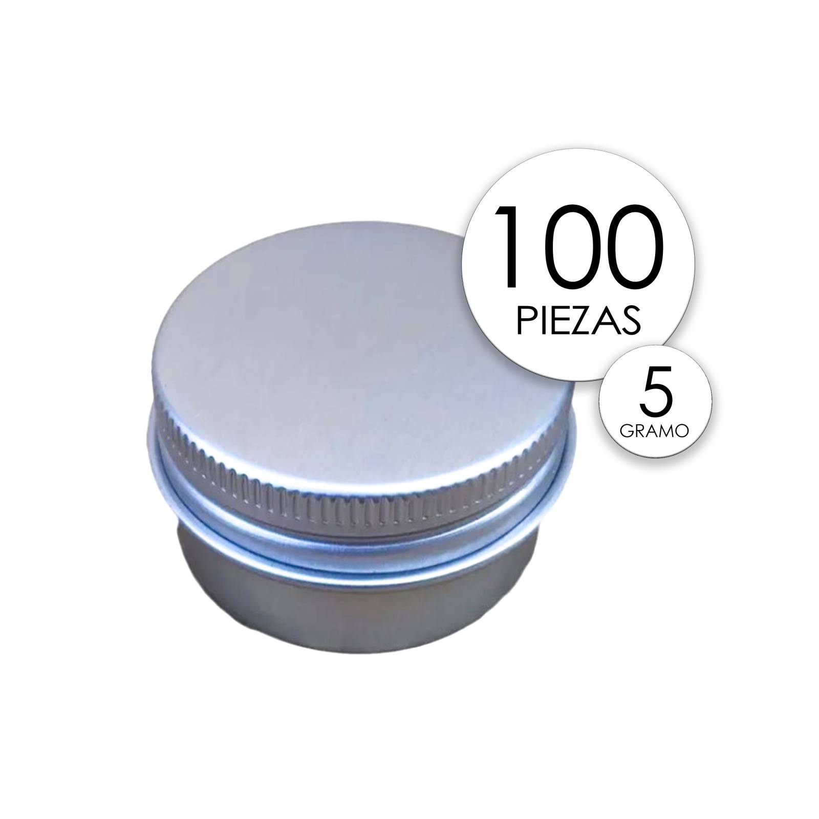 Lata Aluminio Crema Pomadera Envase 5g 018oz 100pzas Envio
