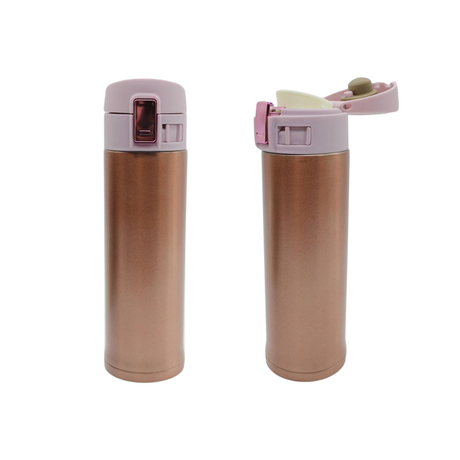 Termo De Acero Inoxidable 500 Ml Negro Azul Dorado Y Rosa Termico Para Calor Y Frio Resistente 