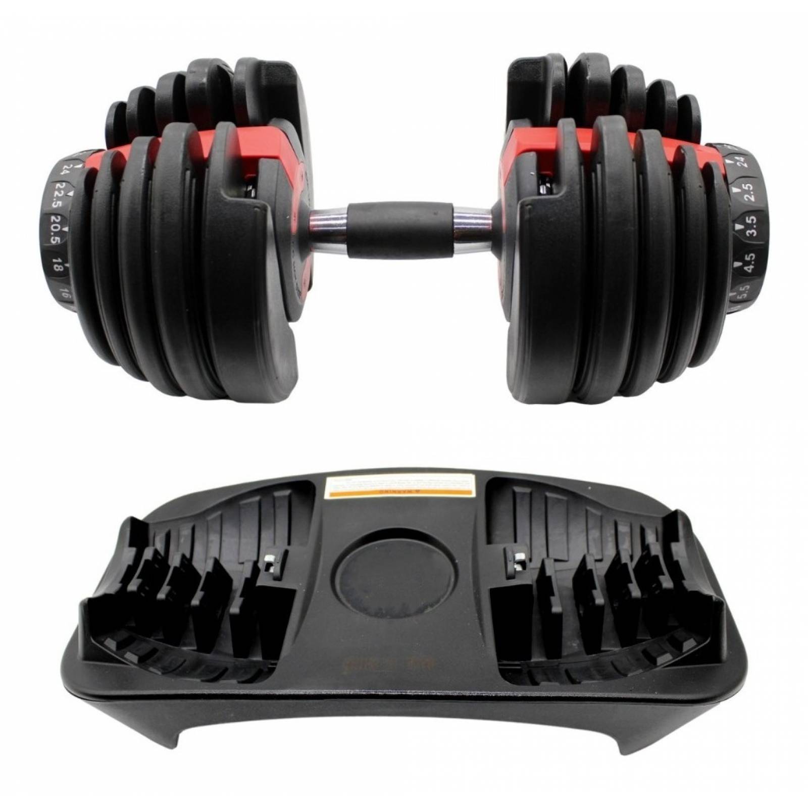 Pesas Mancuernas Discos Ajustables 53lb 24kg Fitness Gym