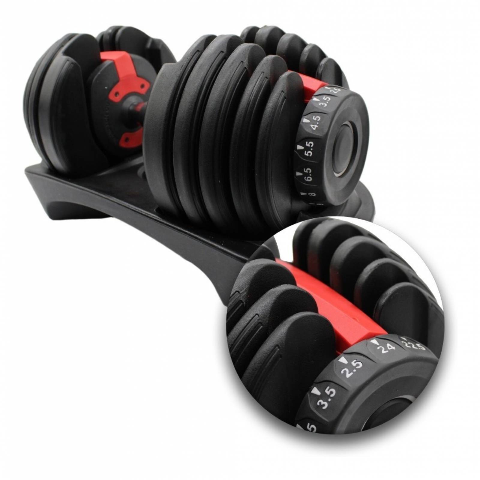 Pesas Mancuernas Discos Ajustables 53lb 24kg Fitness Gym