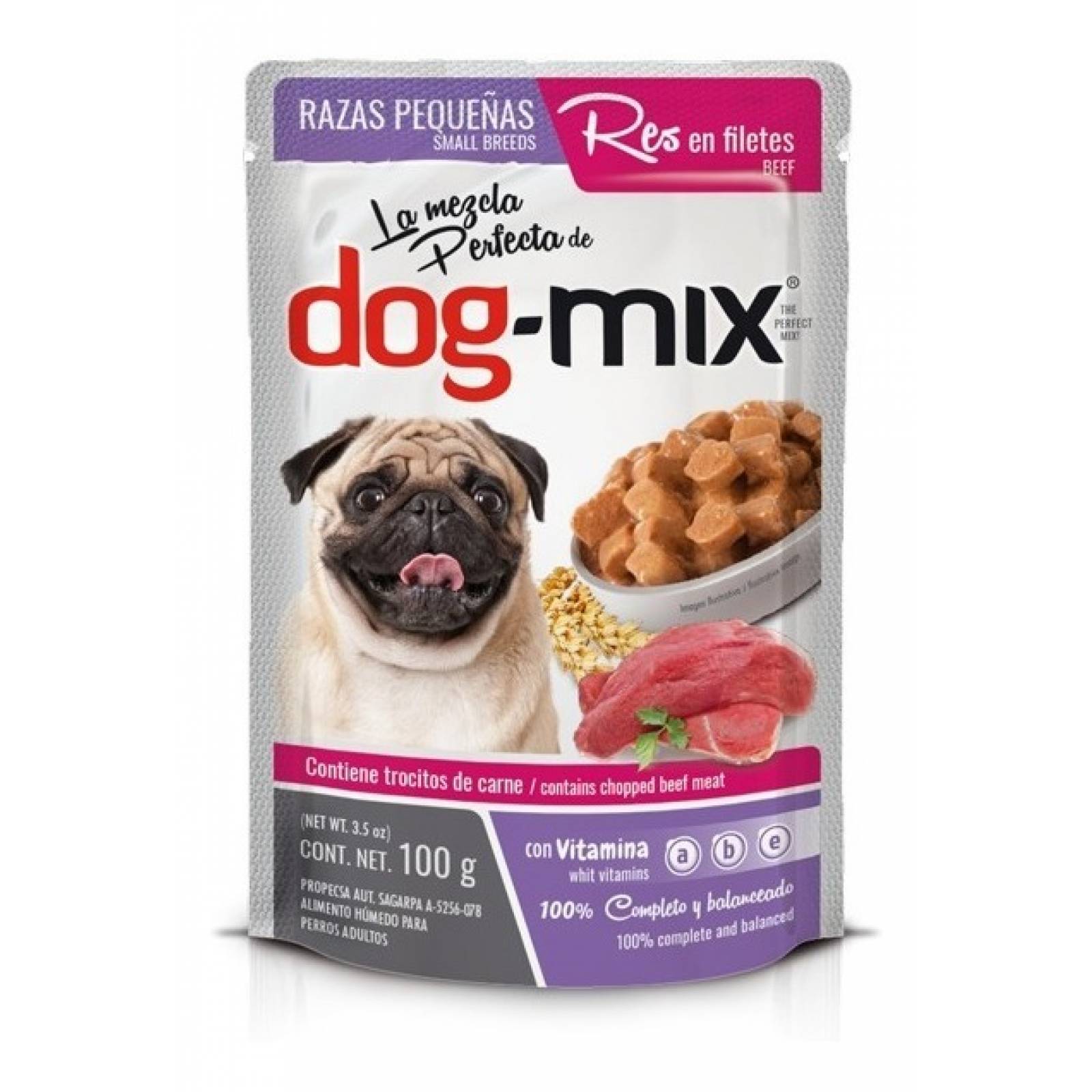 Dogmix Alimento Húmedo Razas Pequeñas Res Filetes 10 Sobres