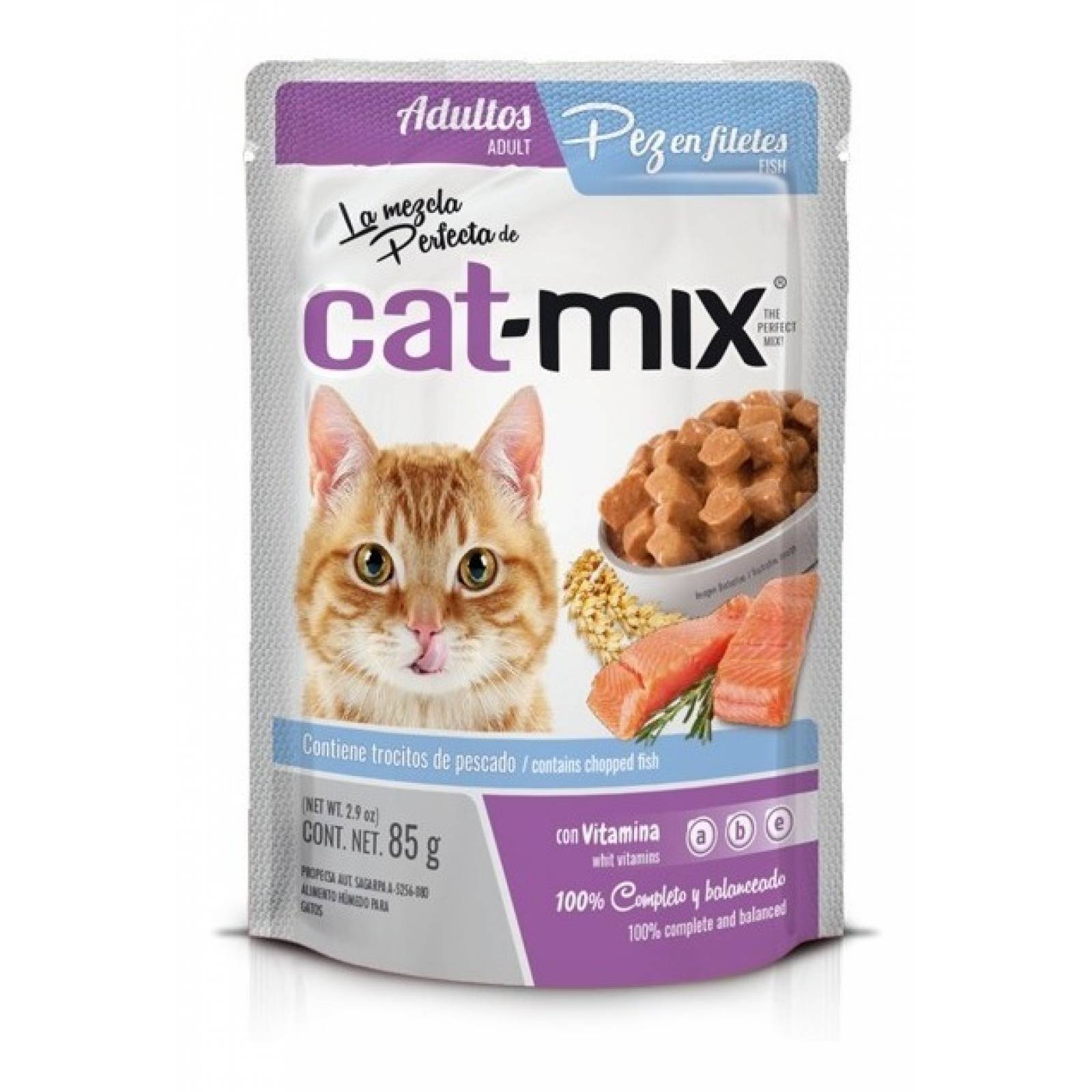 Catmix Alimento Húmedo Adulto Pescado Filetes 10 Sobres