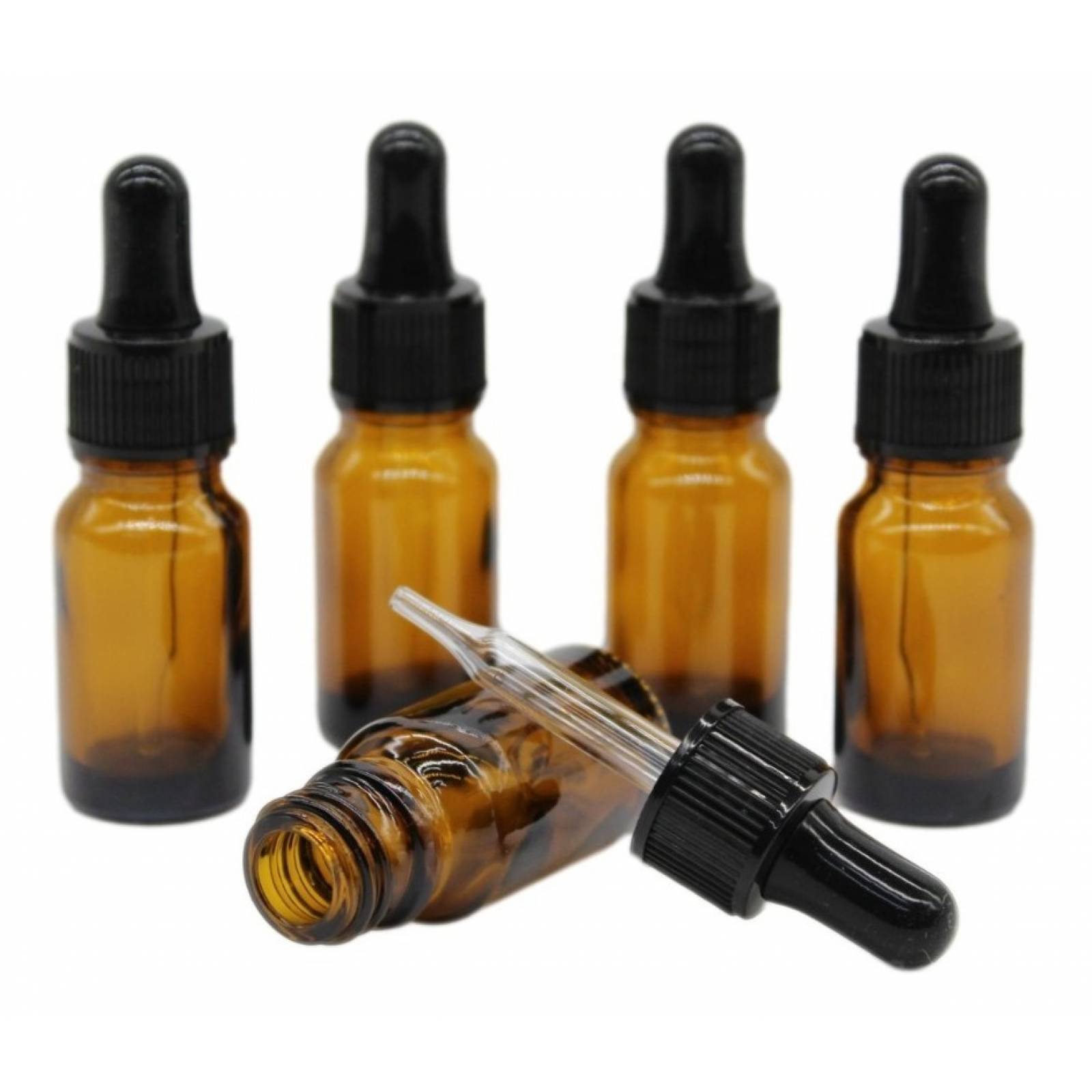 Gotero Pipeta Frasco Vidrio Ambar Envase Botella 10ml 50pzas