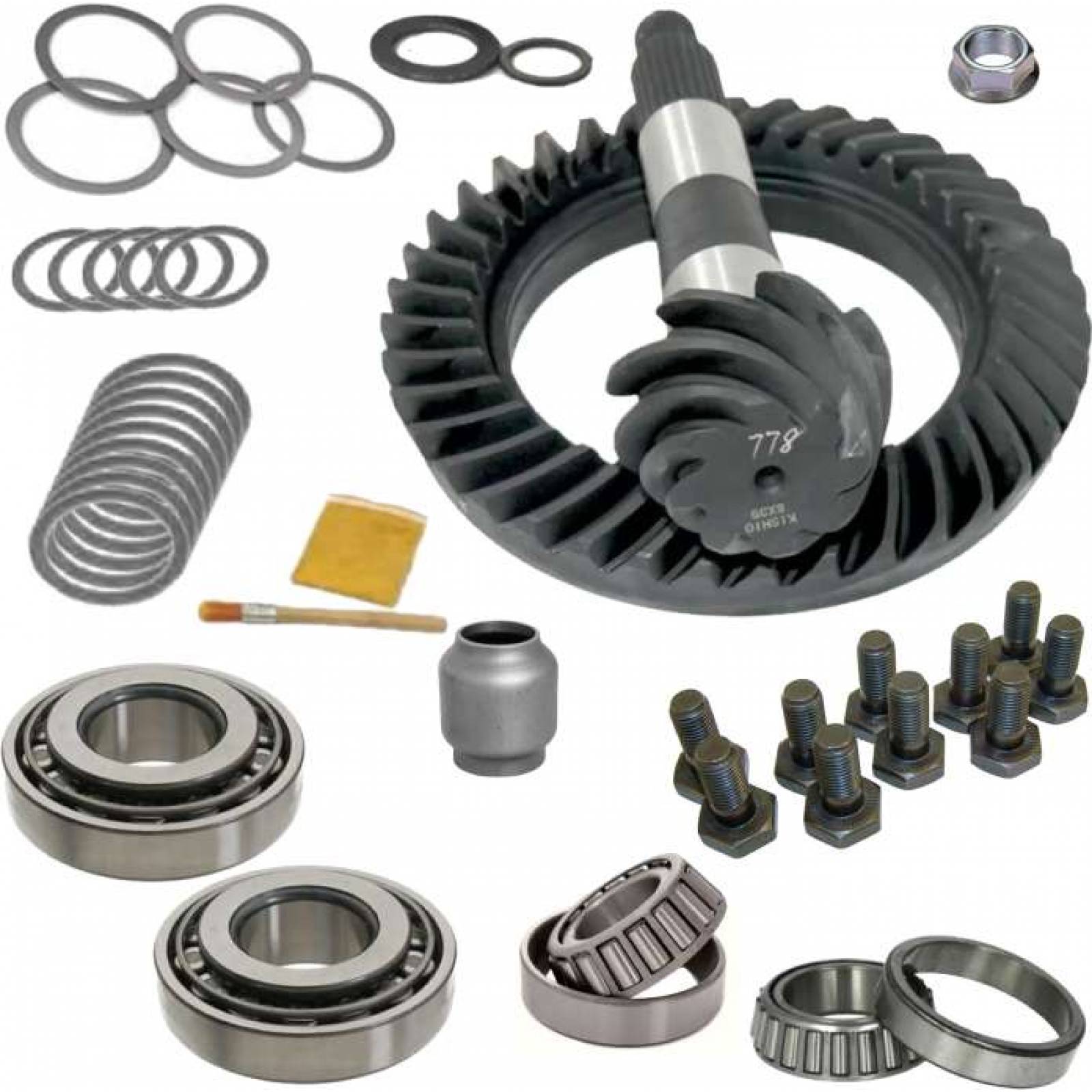 CORONA Y PIÑON PASO 8/39, CON LAINAS DE AJUSTE, BUJES Y 4 BALEROS DE CORONA Y PIÑON PARA NISSAN URVAN 2.5L NV350  08-15