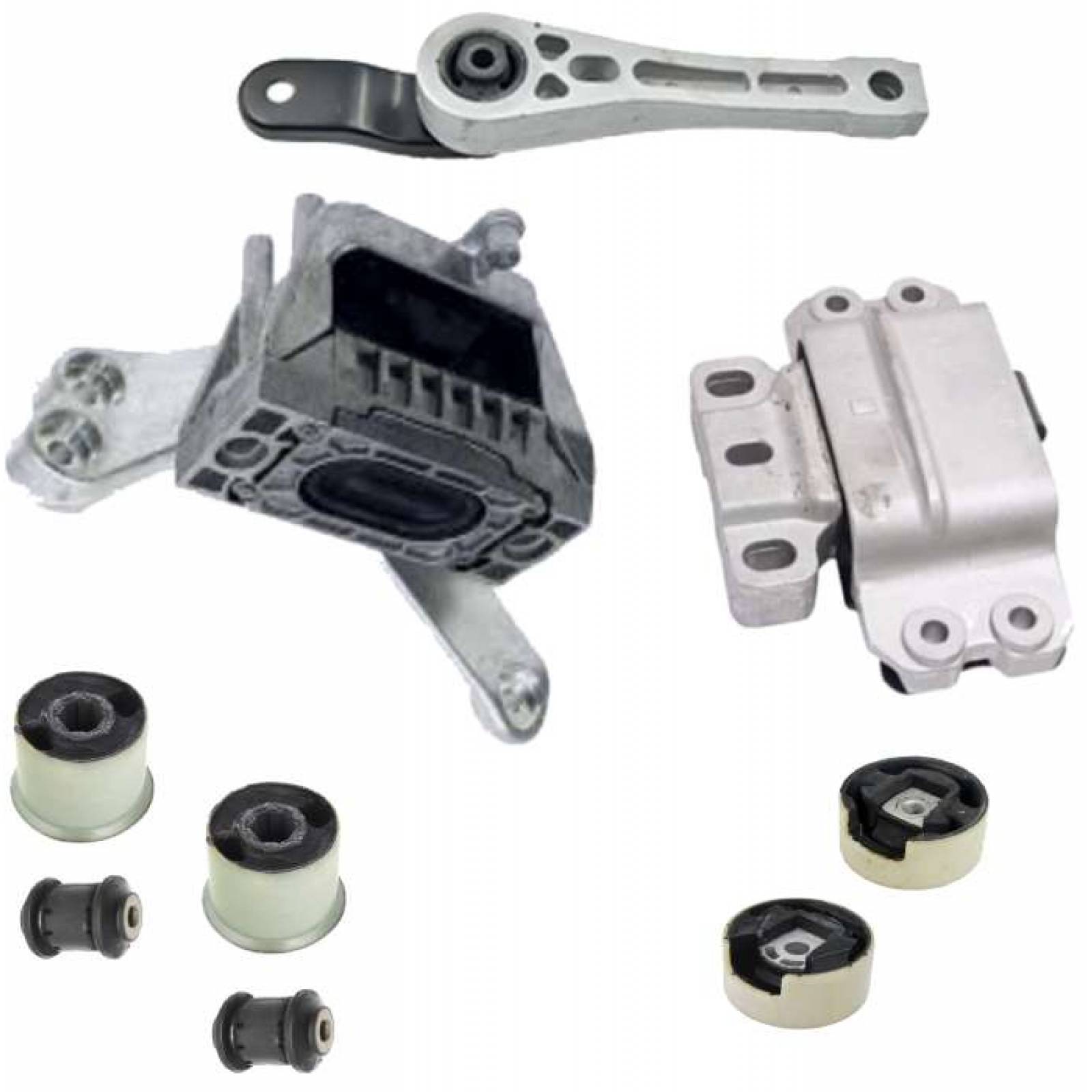 2 SOPORTES DE  MOTOR IZQUIERDO Y DERECHO, 1 SOPORTE DE CAJA DE VELOCIDADES 4 BUJES SUSPENSION Y 2 BUJES DE PUENTE VW JETTA BICENTENARIO 2.5L 10-14