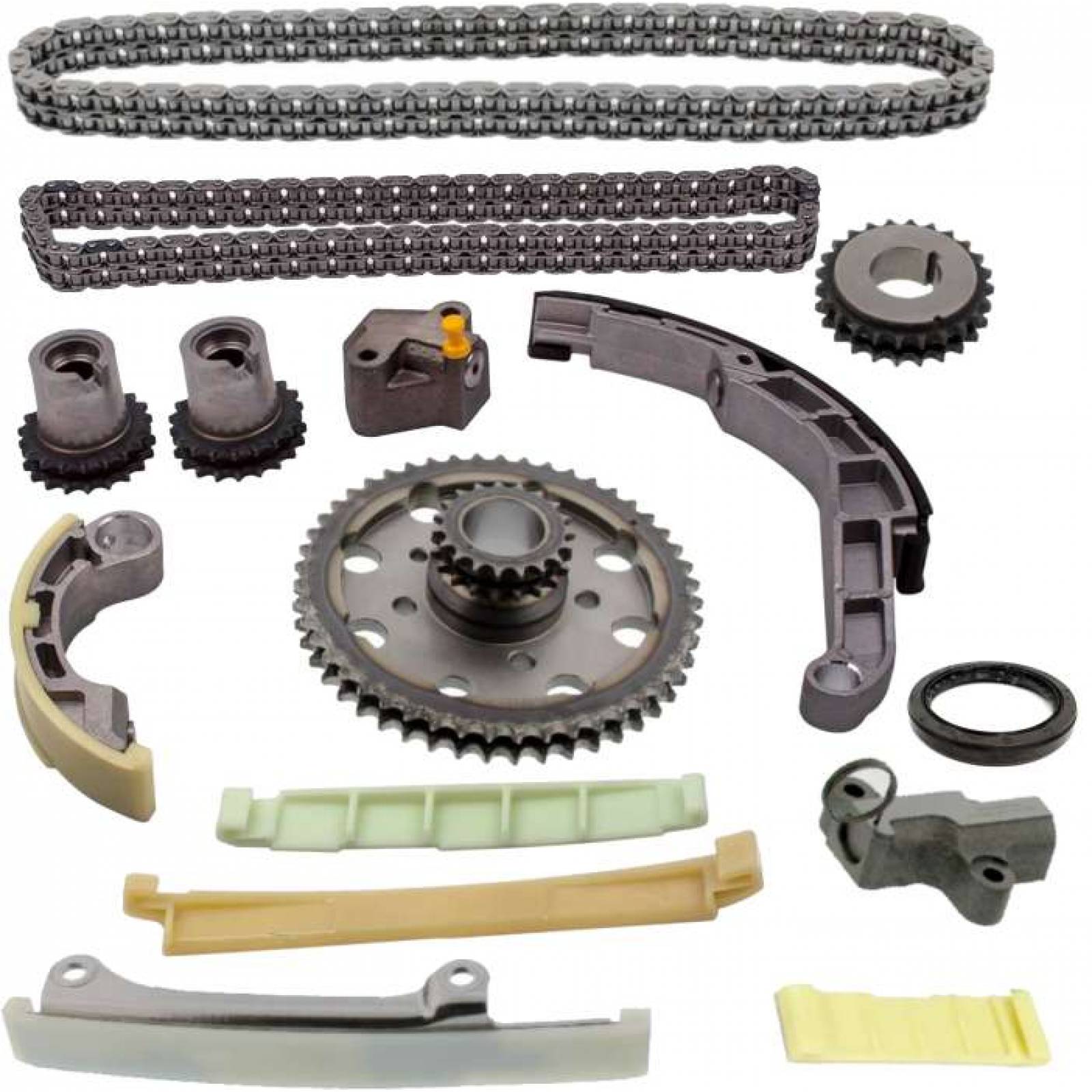 KIT DE DISTRIBUCION CADENA DOBLE PARA NISSAN FRONTIER 2.5L DIESEL 08-13 MOTOR YD25DDTI 16 PIEZAS