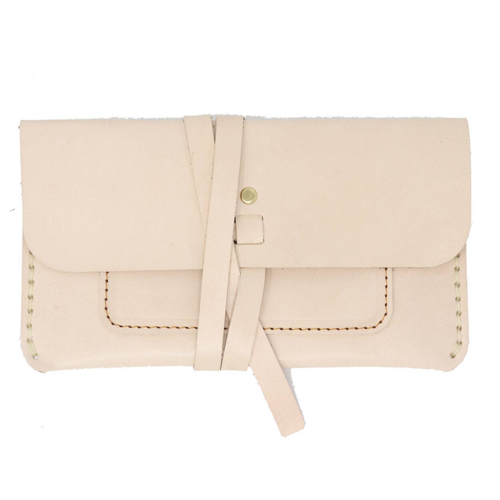 Cartera con tira larga Natural