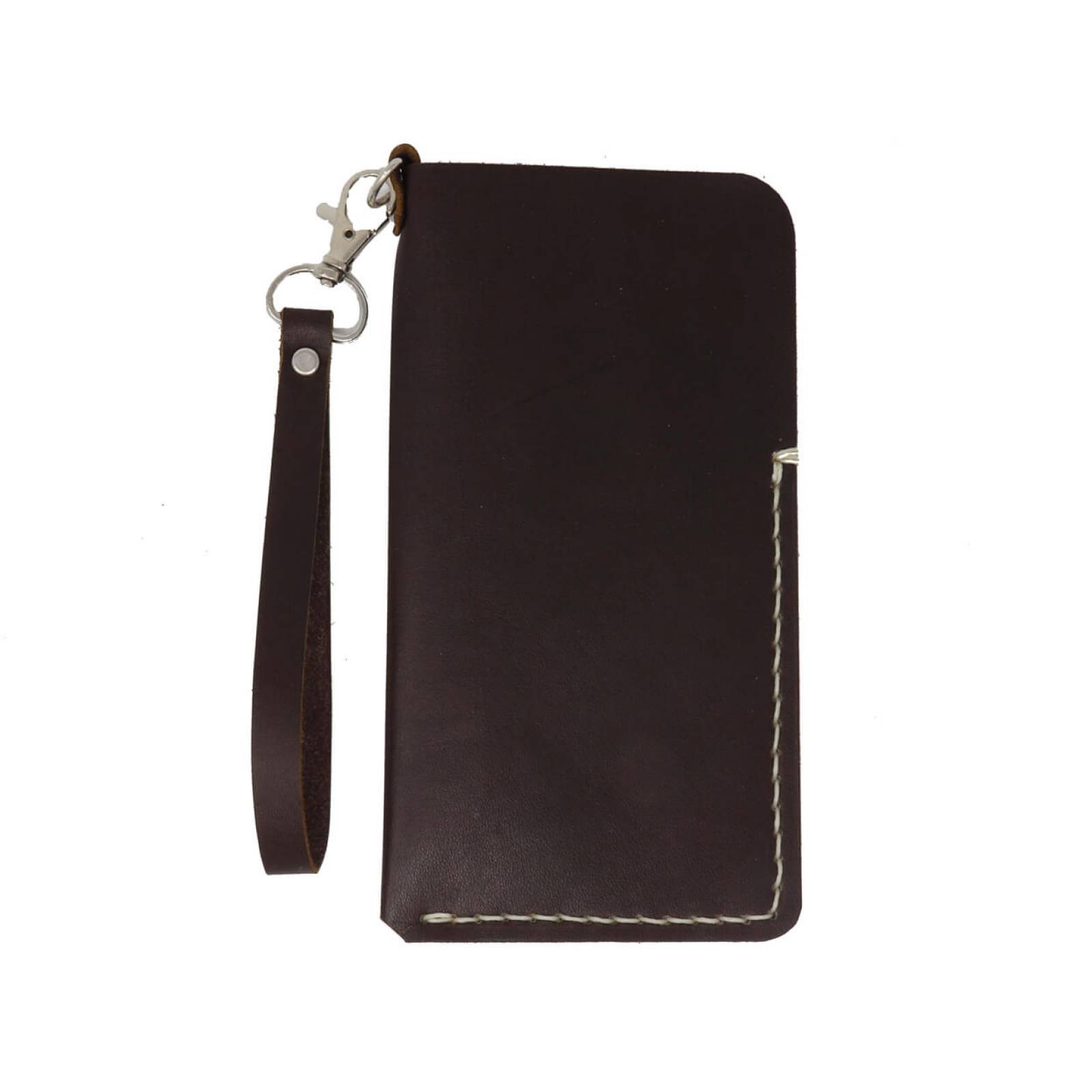 Funda para celular a medida café oscuro